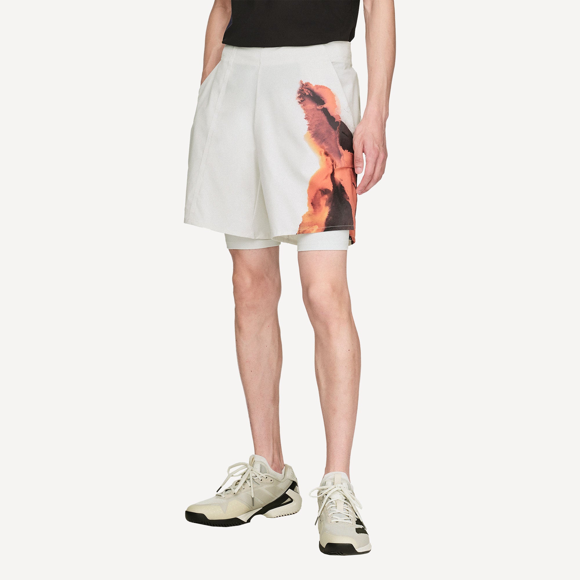 adidas Y-3 Pro US Open Men's 5-Inch Tennis Shorts & Inner Shorts Set - Grey (1)