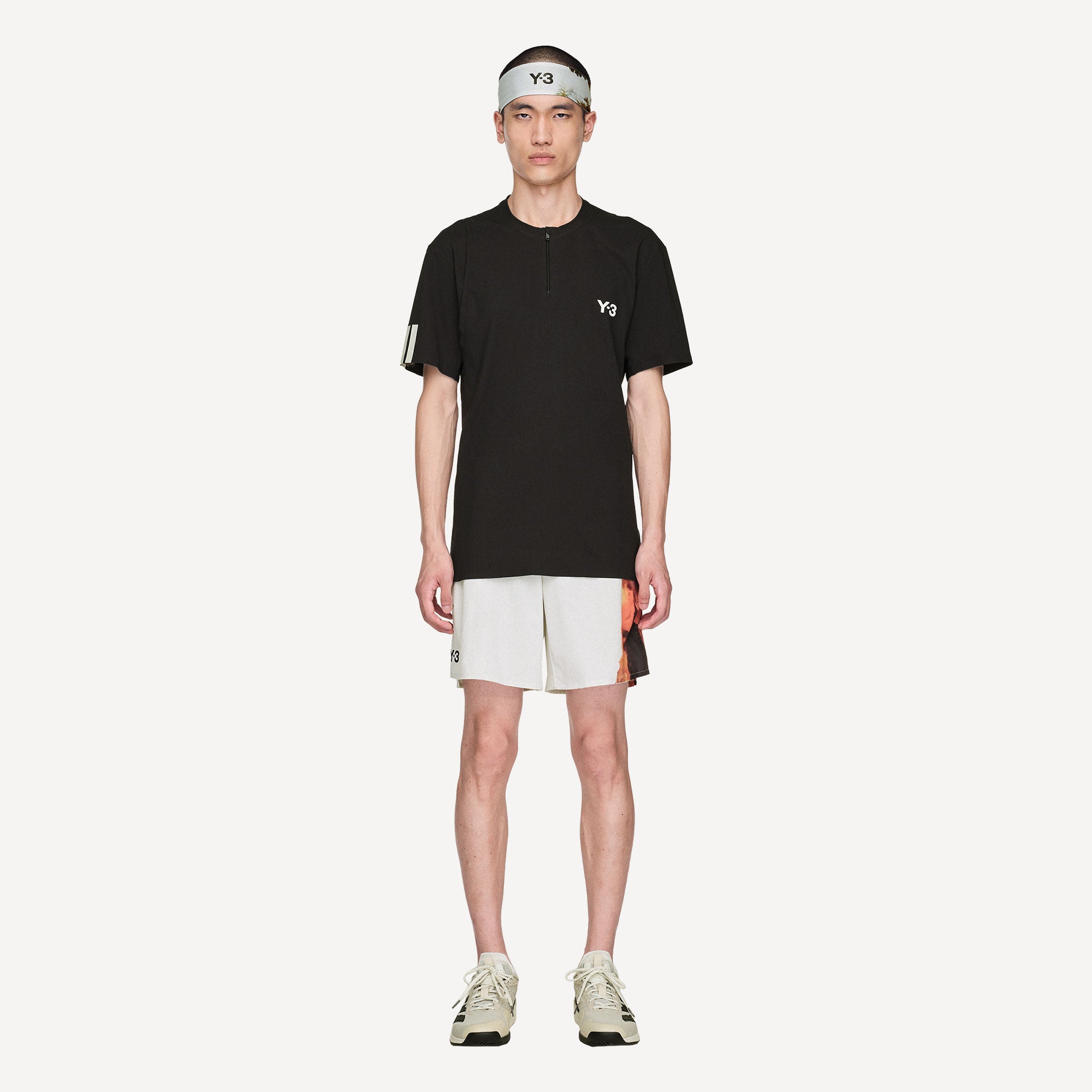 adidas Y-3 Pro US Open Men's 5-Inch Tennis Shorts & Inner Shorts Set - Grey (4)