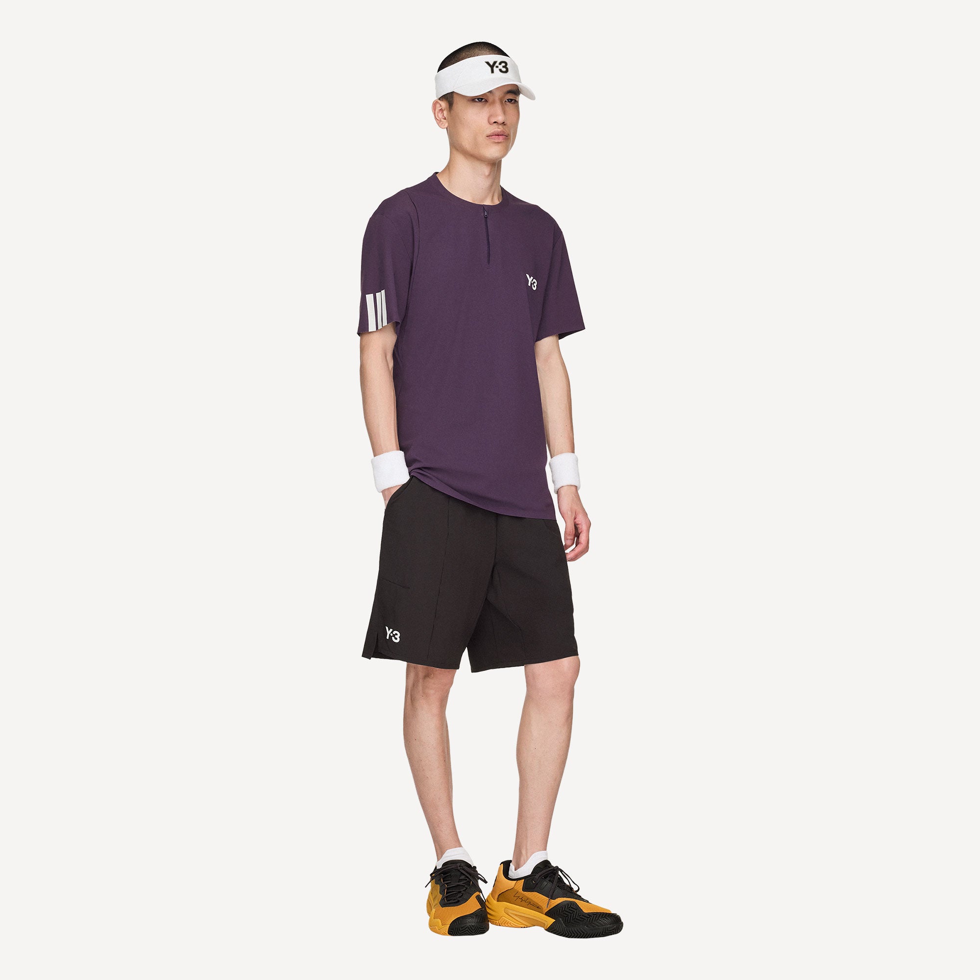 adidas Y-3 Pro US Open Men's Freelift Zip Tennis Shirt - Purple (4)