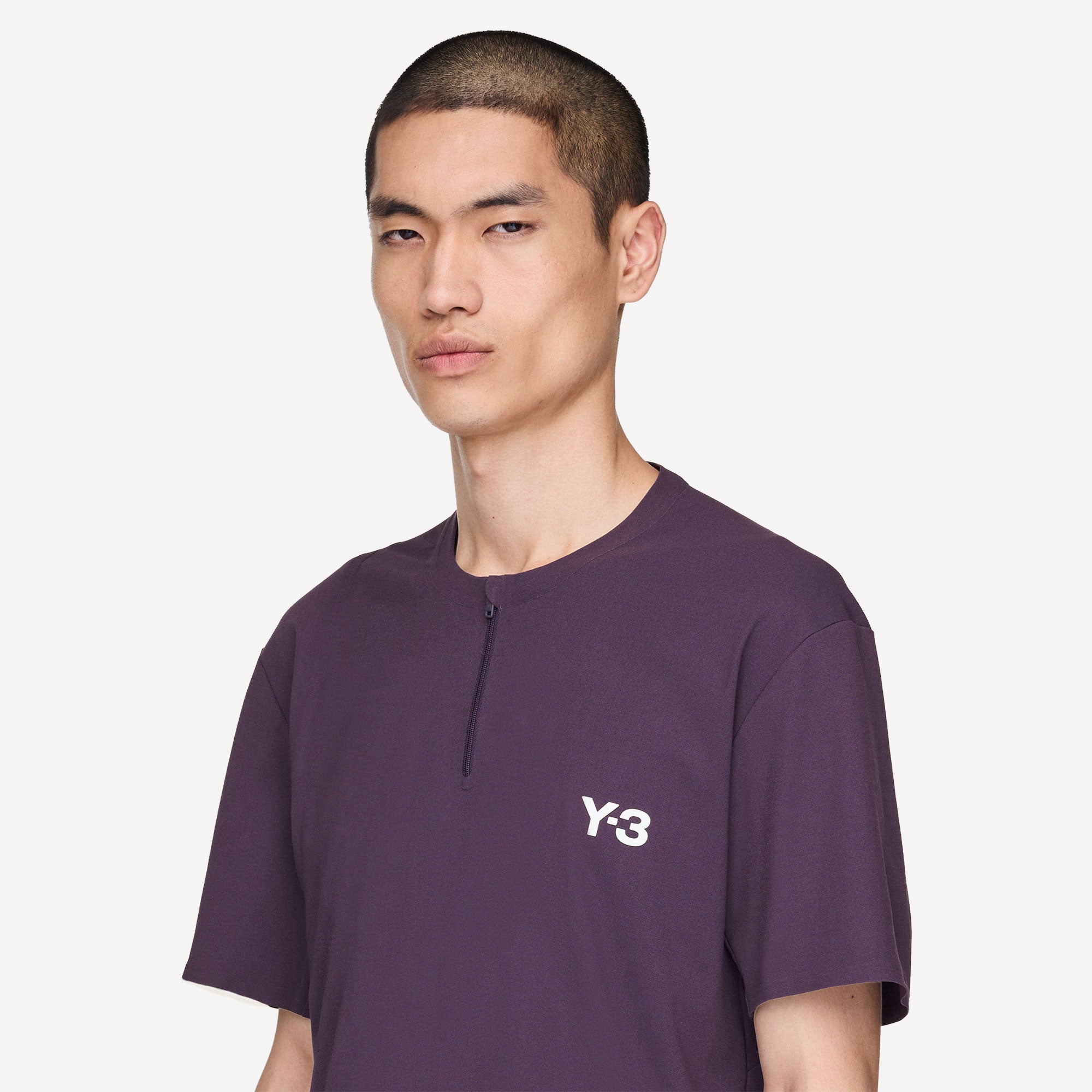 adidas Y-3 Pro US Open Men's Freelift Zip Tennis Shirt - Purple (6)