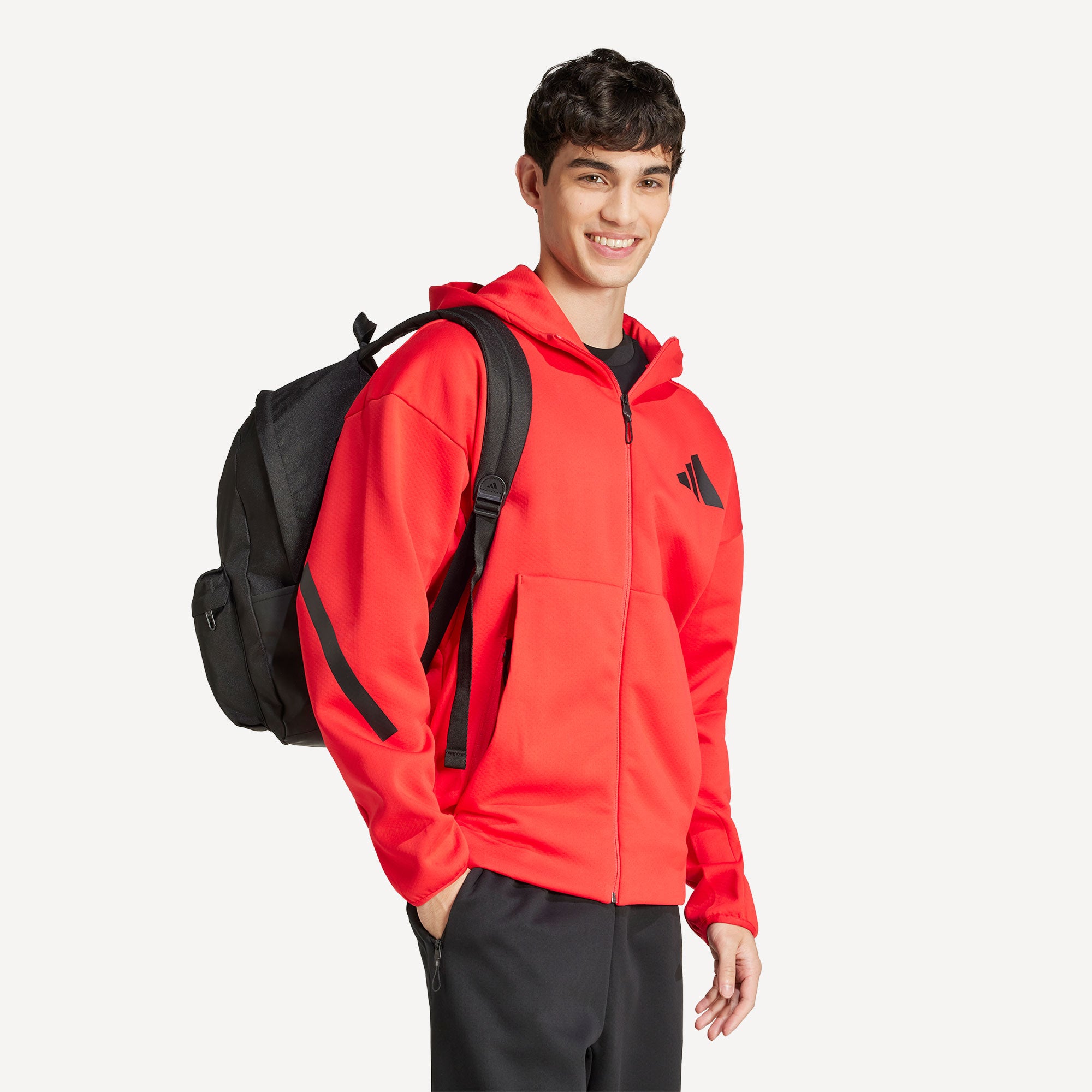 adidas ZNE Men's Full-Zip Hoody - Red (3)