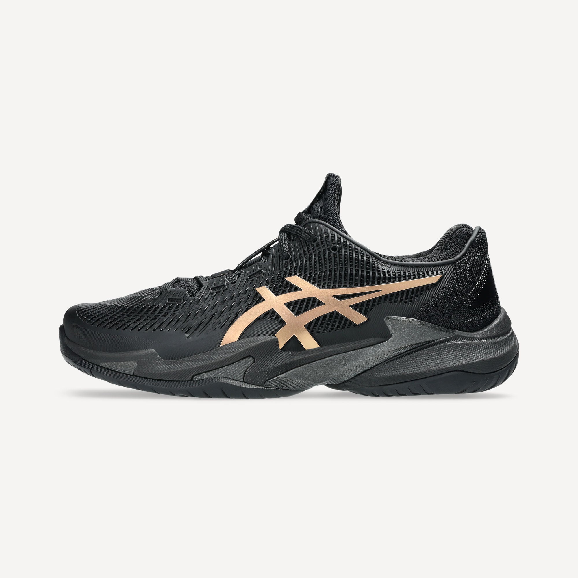 ASICS Court FF 3 Novak Night Energy Men's Hard Court Tennis Shoes - Black (8)