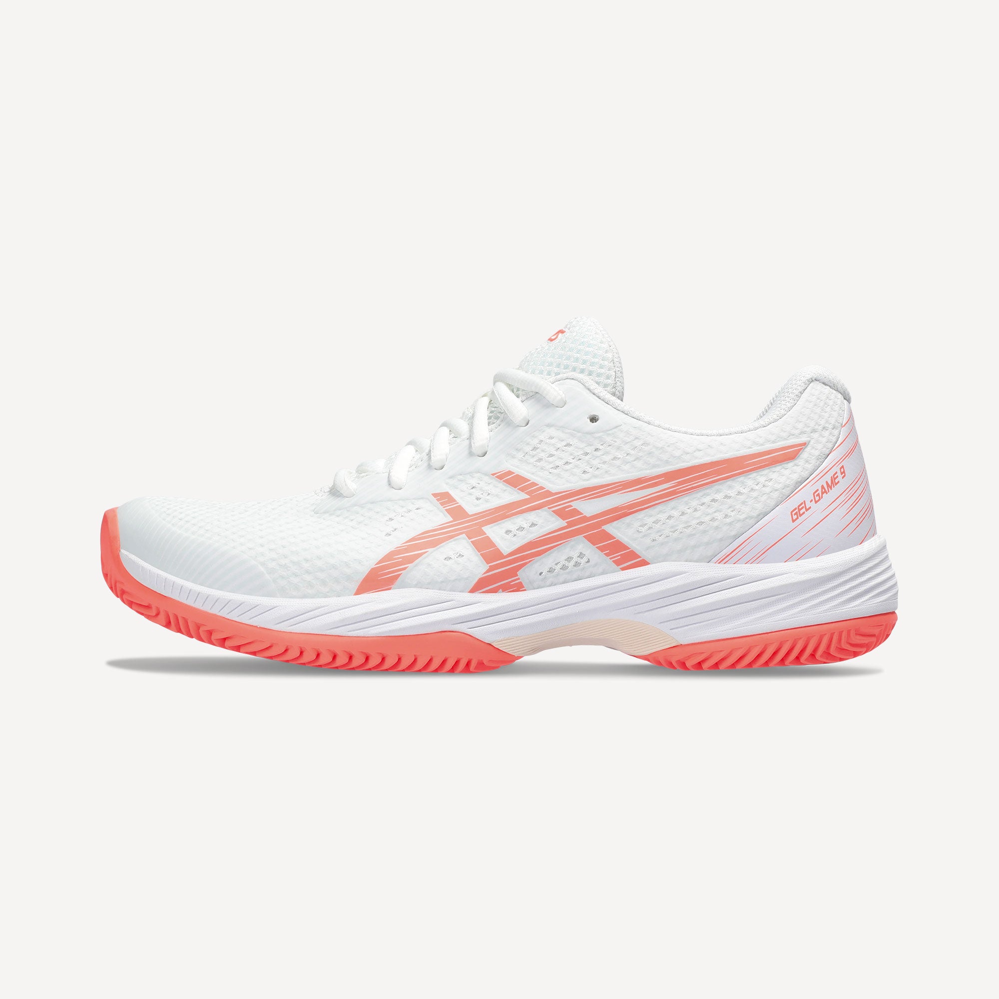 ASICS Gel-Game 9 Women's Clay Court Tennis Shoes - White (8)