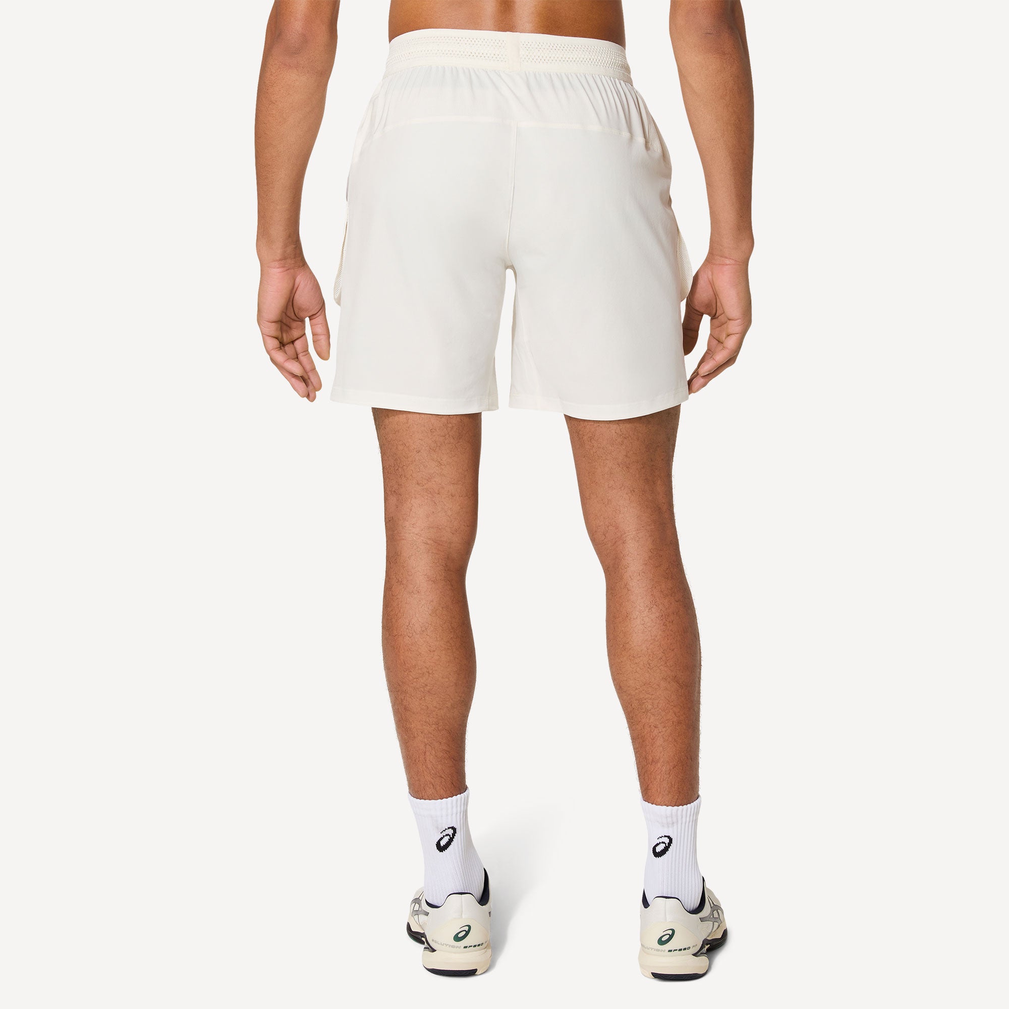 ASICS Match Men's 7-Inch Tennis Shorts - Off-White (2)