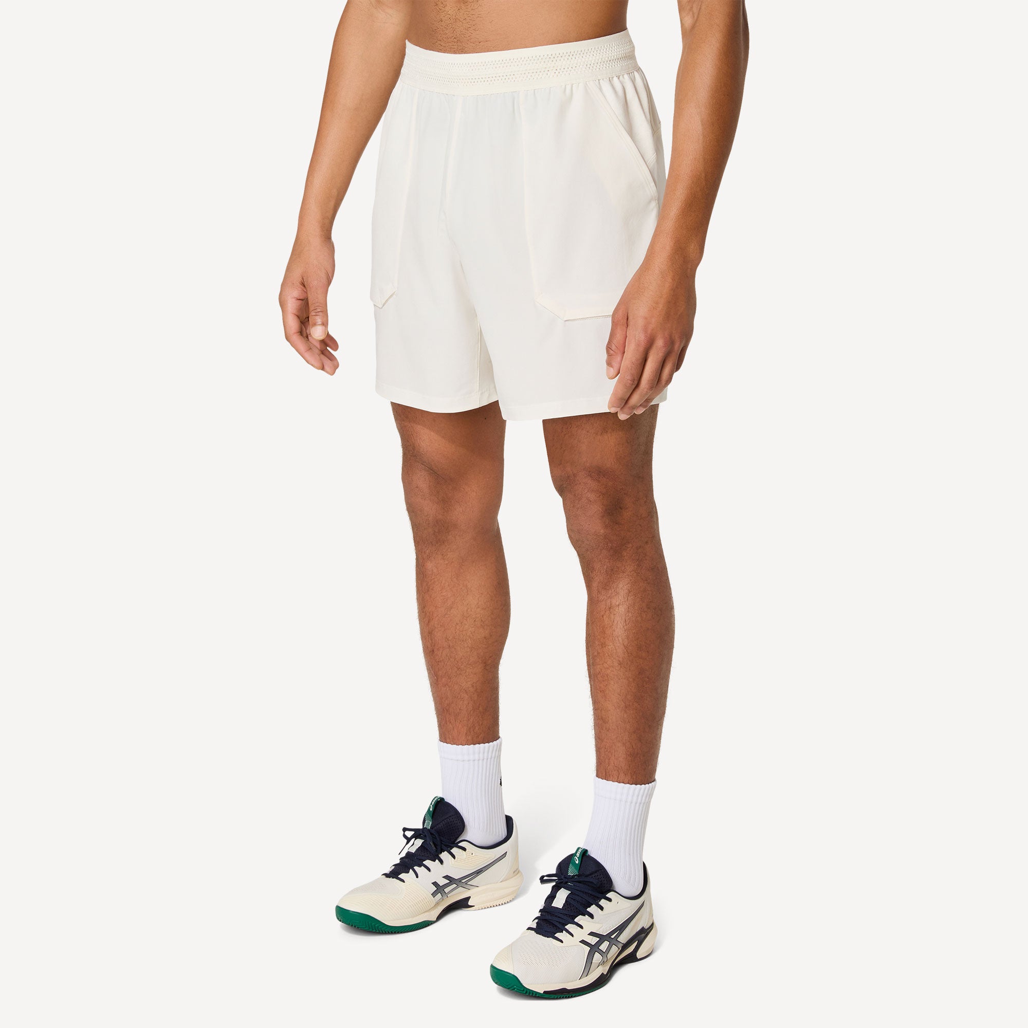 ASICS Match Men's 7-Inch Tennis Shorts - Off-White (3)