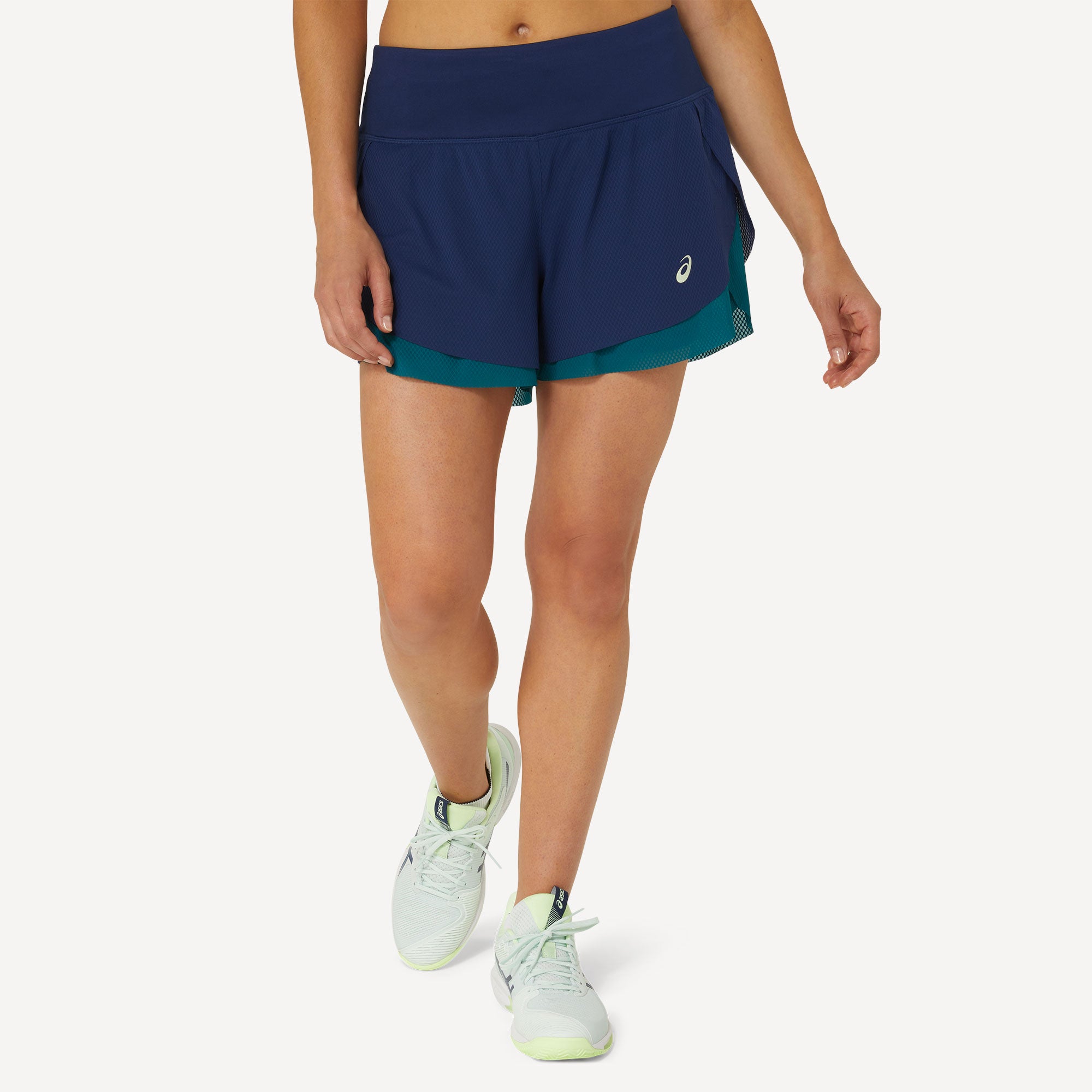 ASICS Nagino Women's 2IN1 Tennis Shorts - Dark Blue (1)