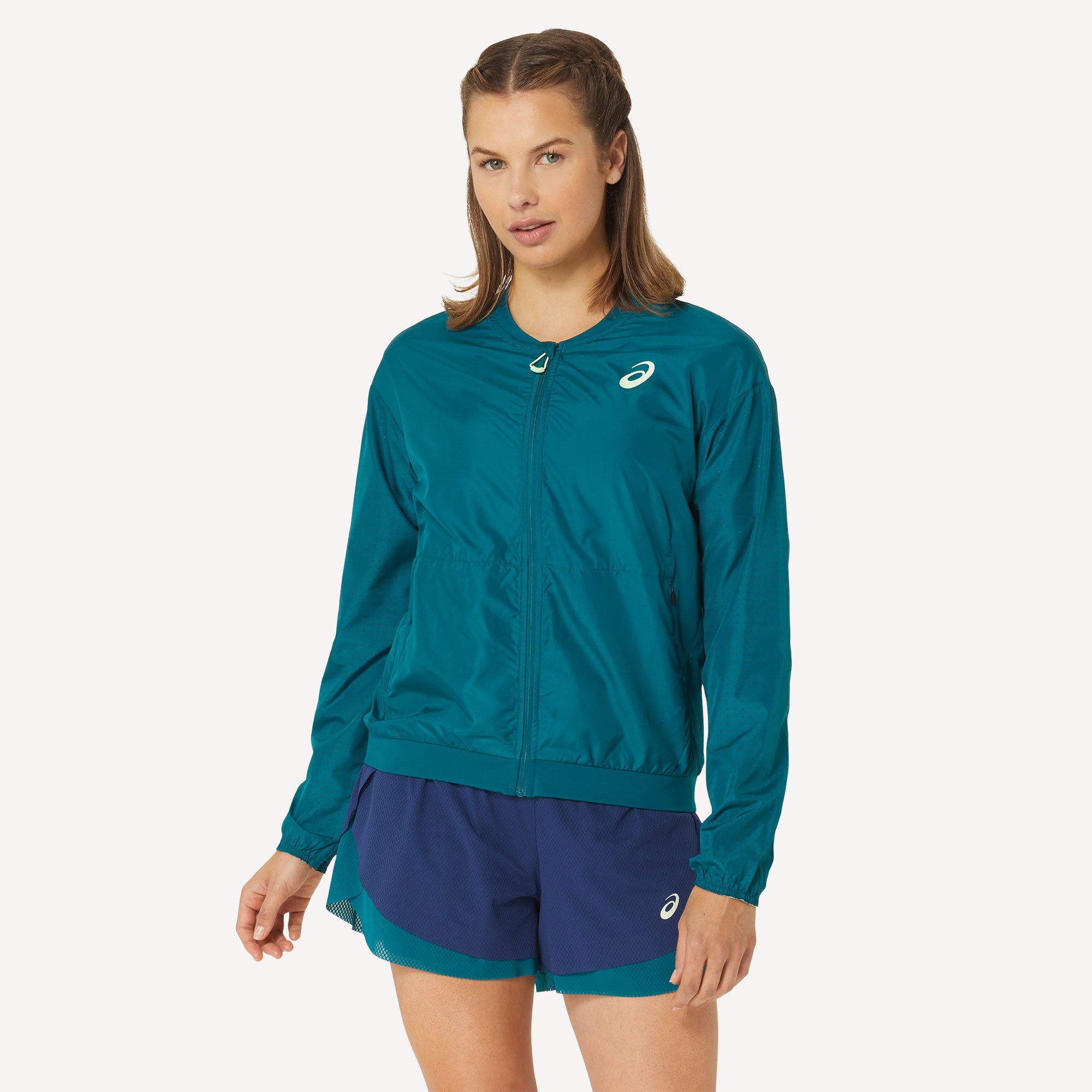 ASICS Nagino Women's Bomber Tennis Jacket - Green (1)