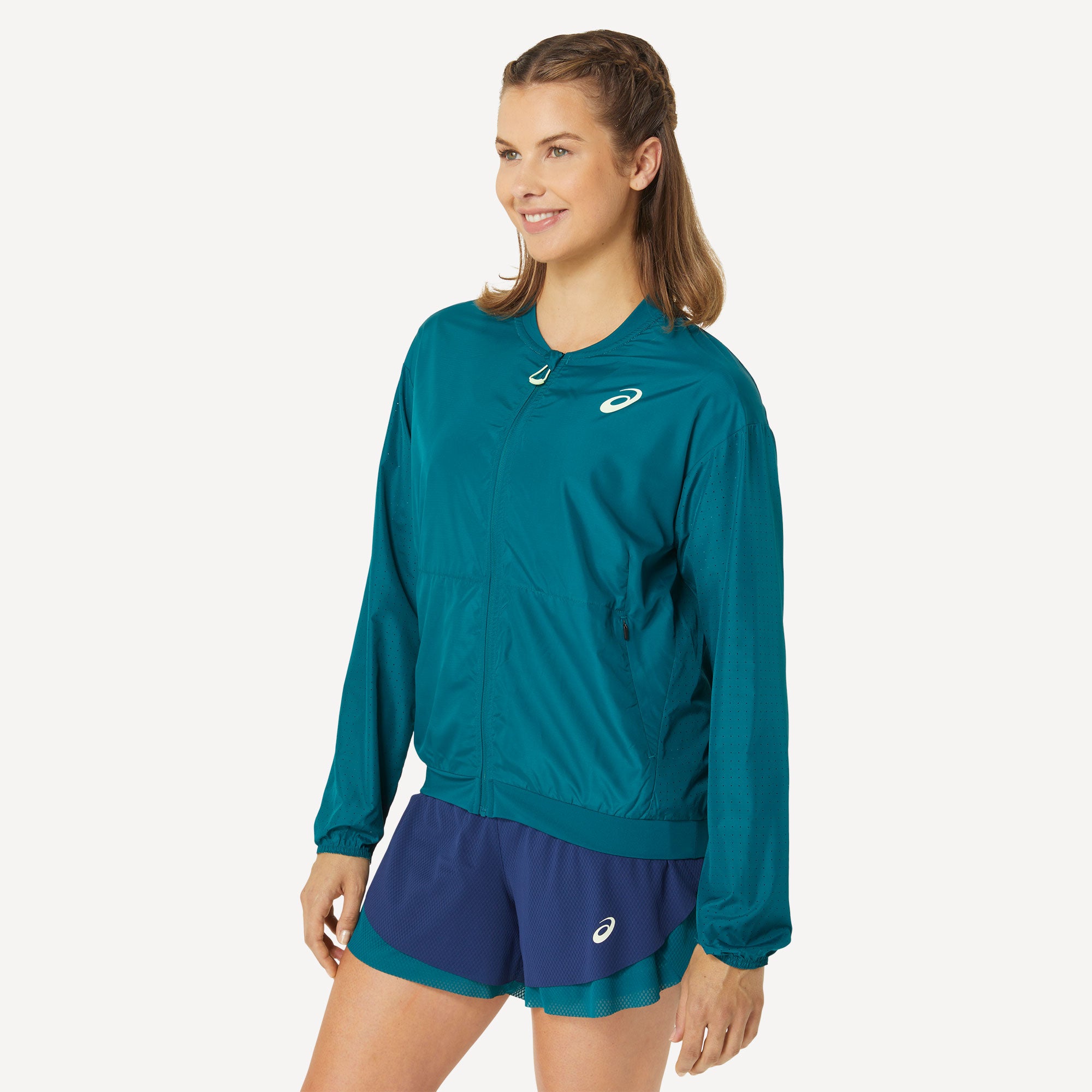 ASICS Nagino Women's Bomber Tennis Jacket - Green (3)
