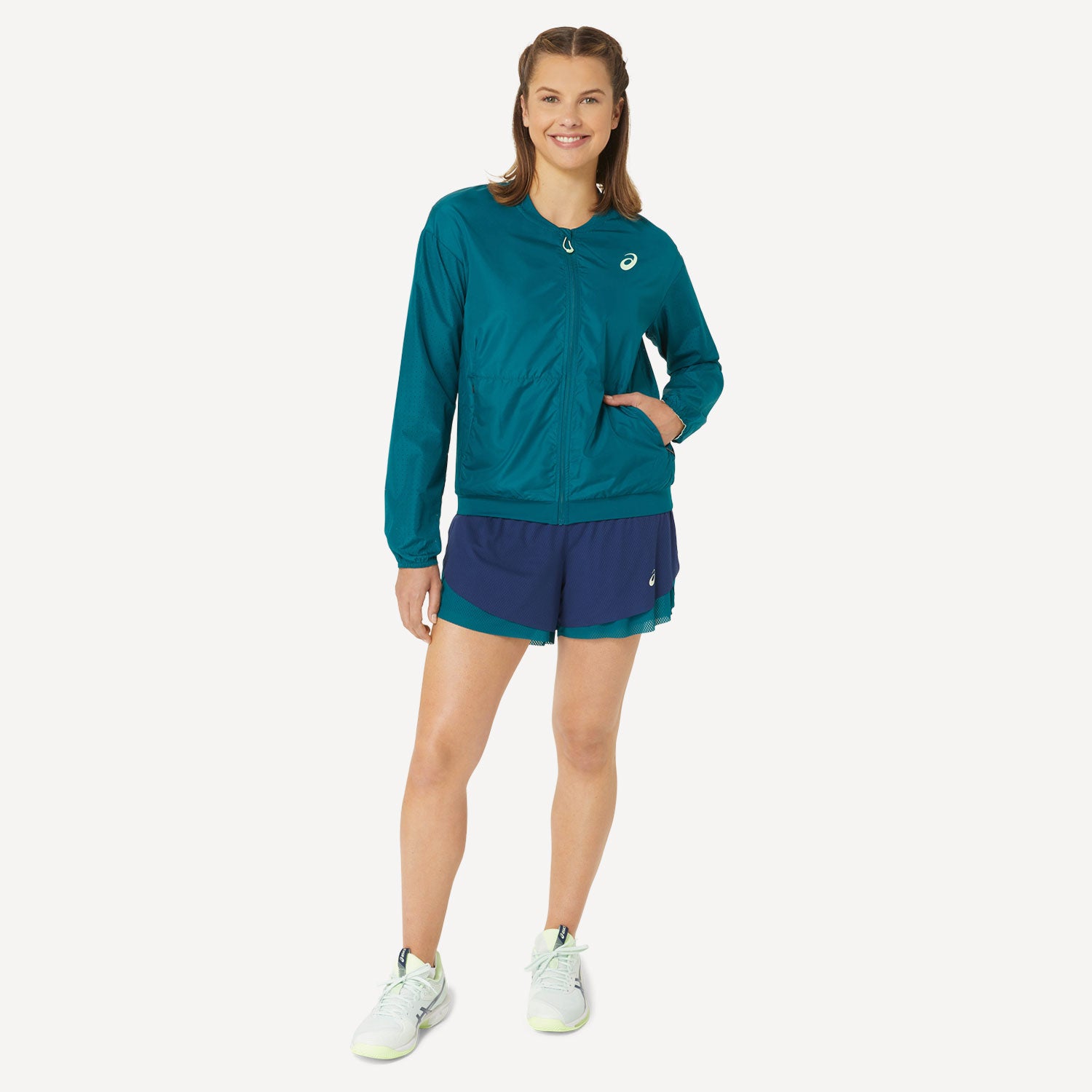 ASICS Nagino Women's Bomber Tennis Jacket - Green (8)