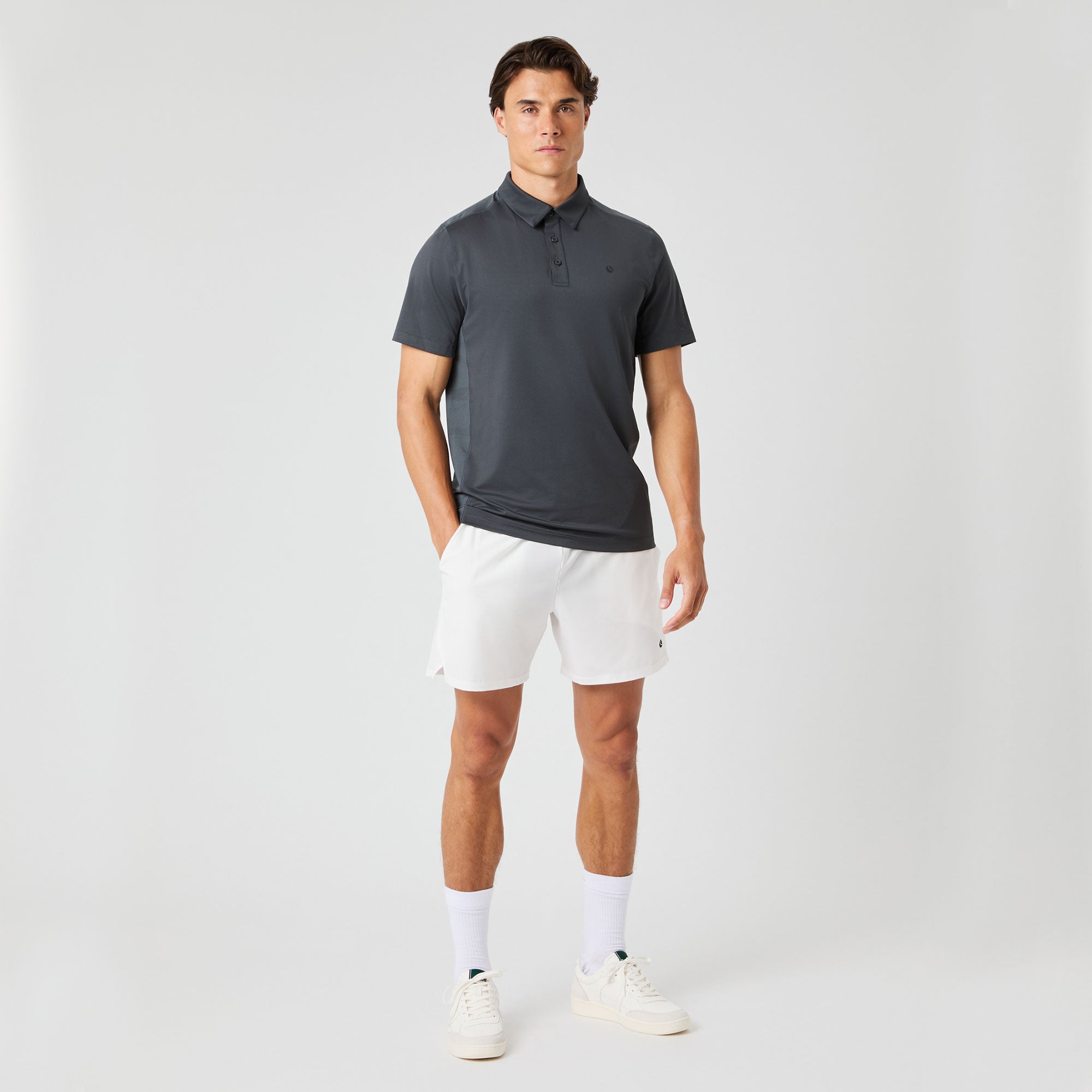 Björn Borg Ace Men's Mesh Panel Tennis Polo - Grey (3)