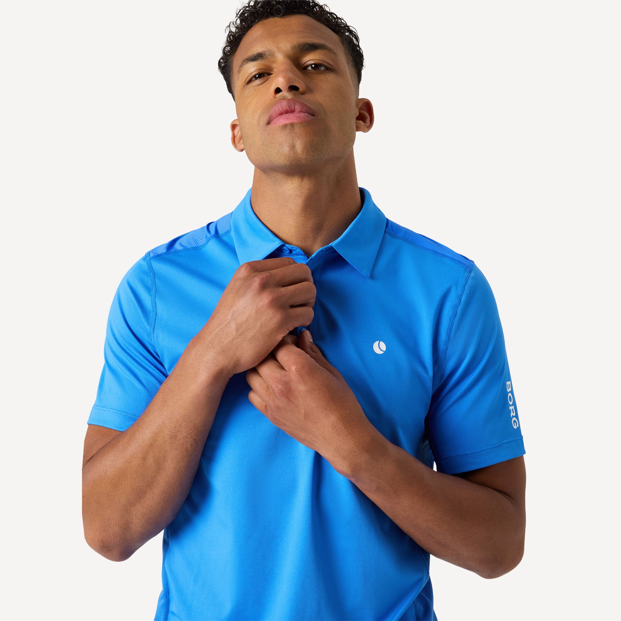 Björn Borg Ace Men's Mesh Panel Tennis Polo - Blue (4)