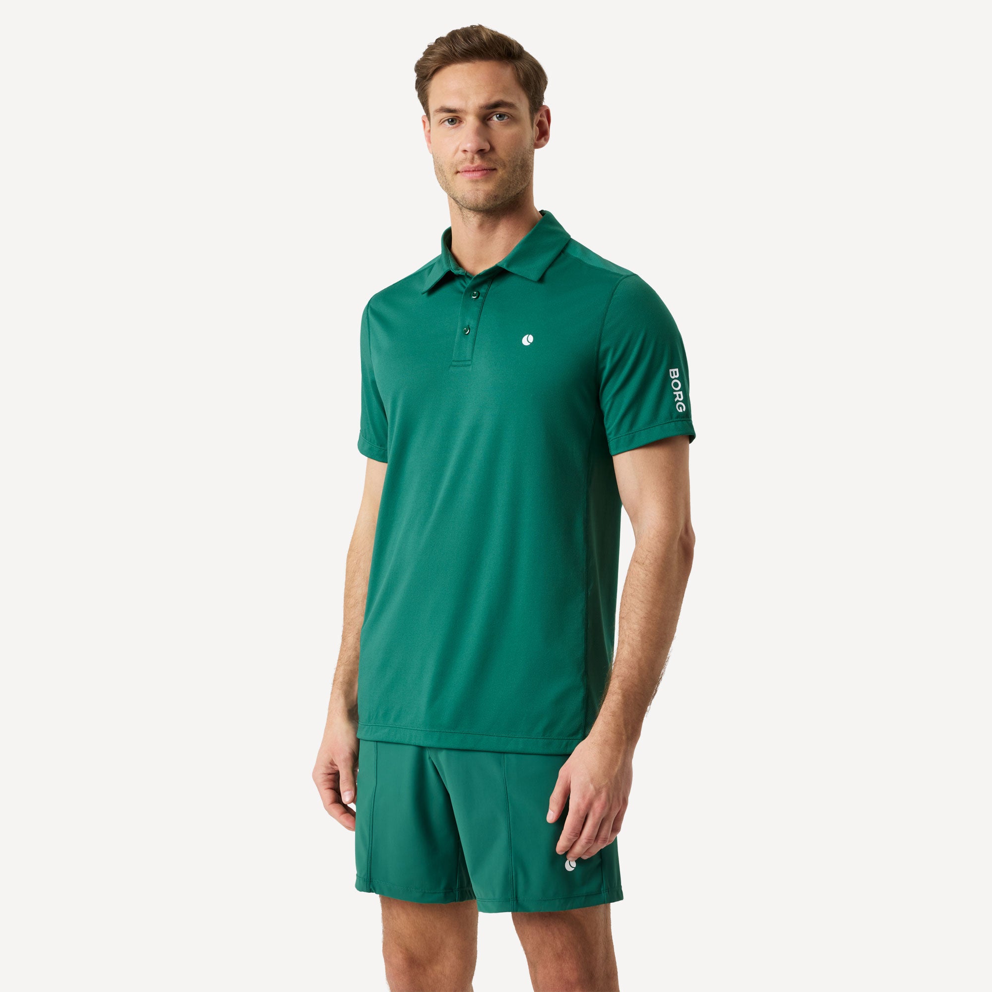 Björn Borg Ace Men's Mesh Panel Tennis Polo - Green (1)