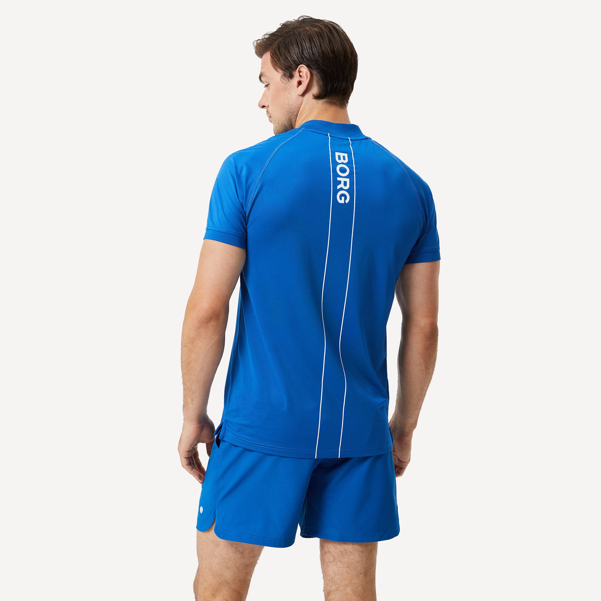 Björn Borg Ace Men's Performance Zip Tennis Polo - Blue (2)