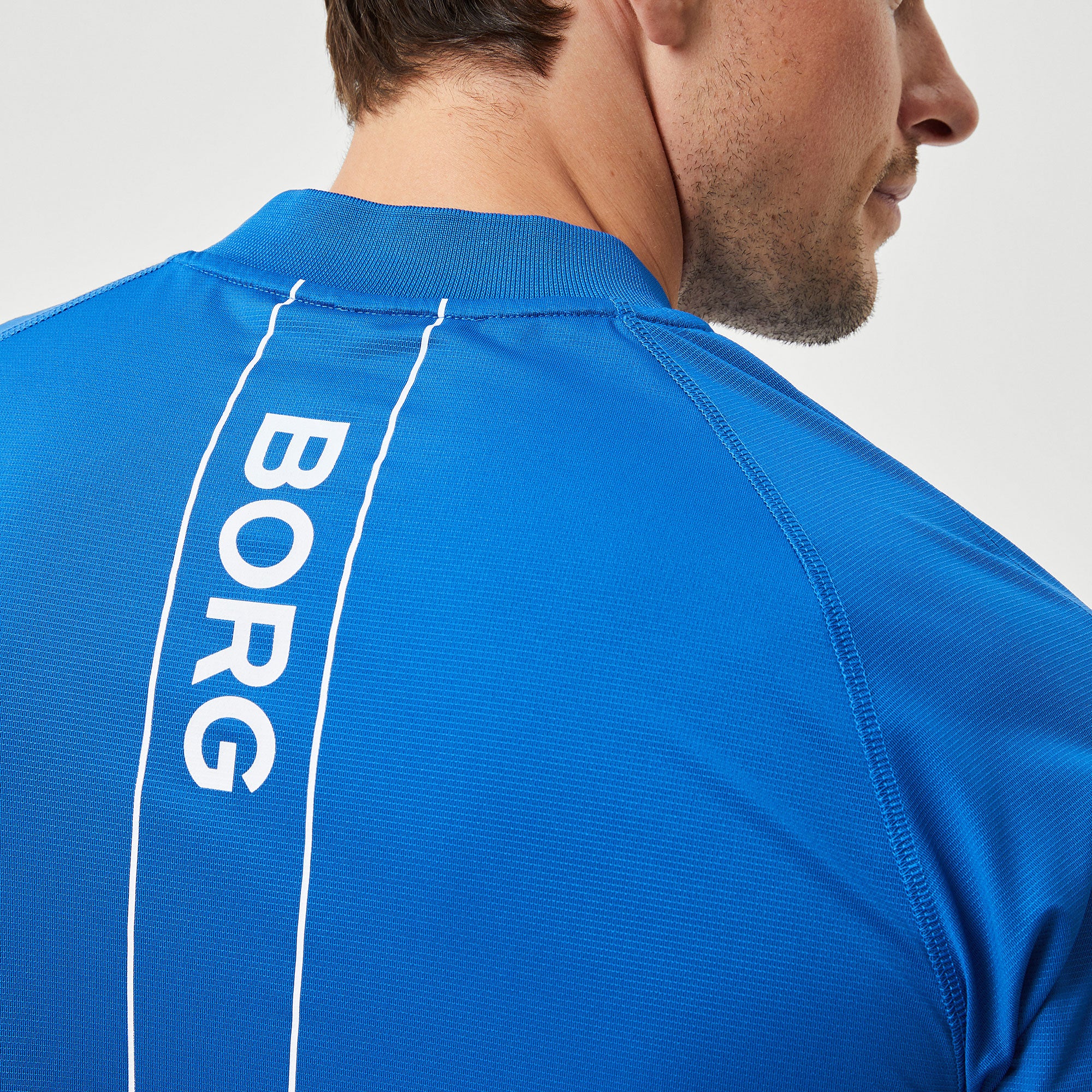 Björn Borg Ace Men's Performance Zip Tennis Polo - Blue (4)