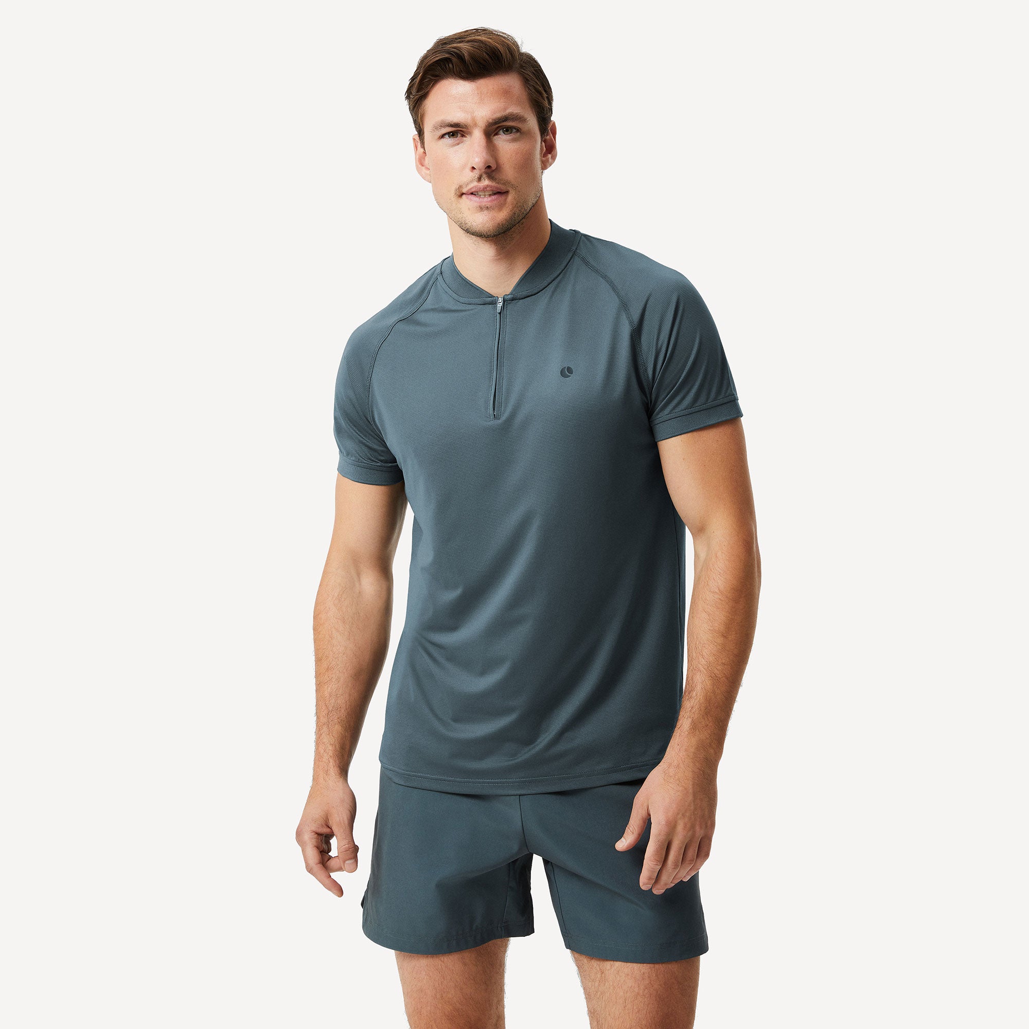 Björn Borg Ace Men's Performance Zip Tennis Polo - Green (1)