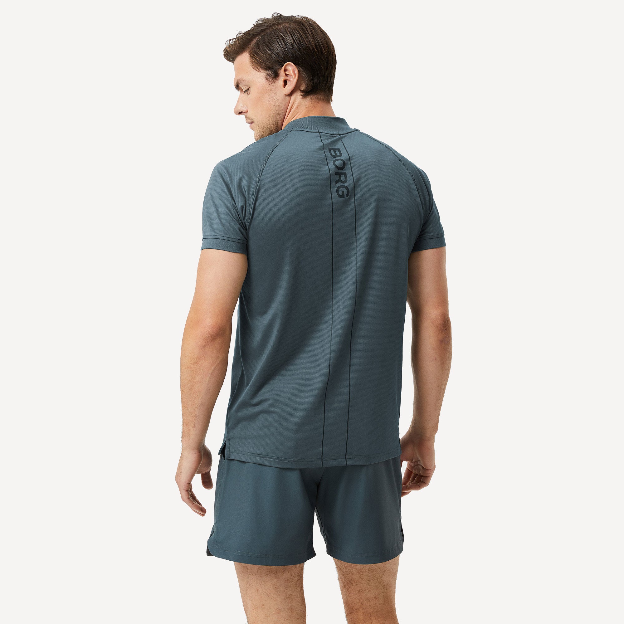 Björn Borg Ace Men's Performance Zip Tennis Polo - Green (2)