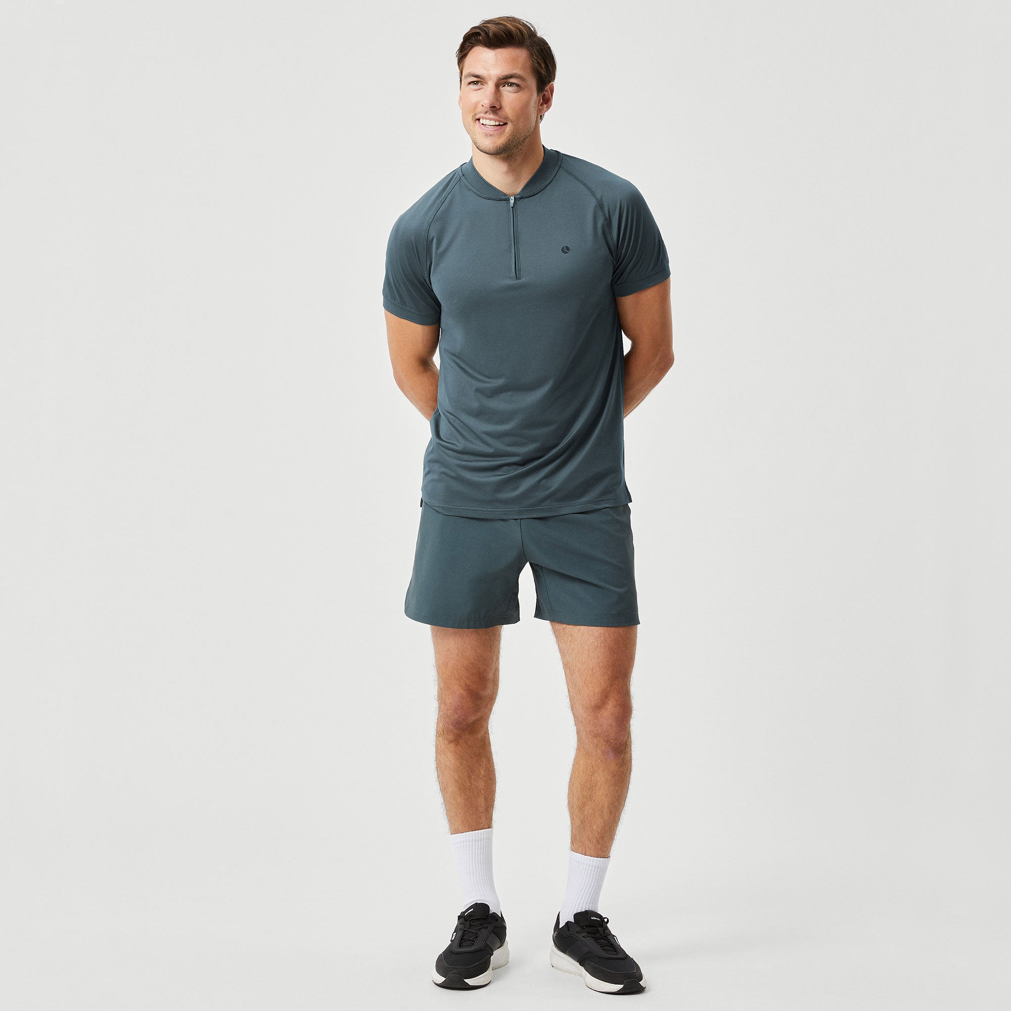 Björn Borg Ace Men's Performance Zip Tennis Polo - Green (4)