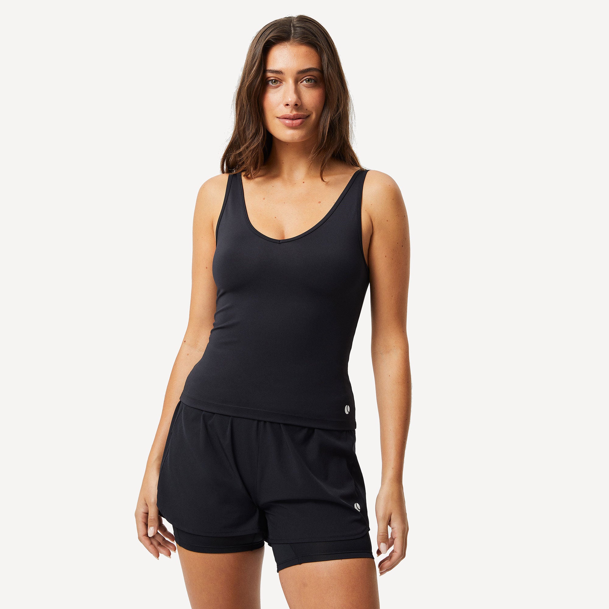 Björn Borg Ace Women's Deep V Tennis Tank - Black (1)