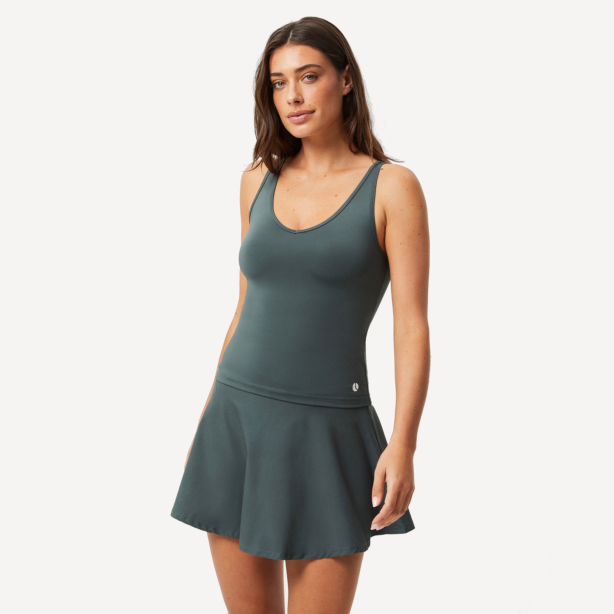 Björn Borg Ace Women's Deep V Tennis Tank - Green (1)