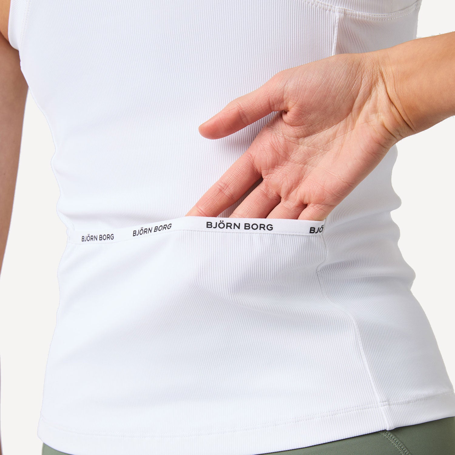 Björn Borg Ace Women's Pocket Ribbed Tennis Tank - White (4)