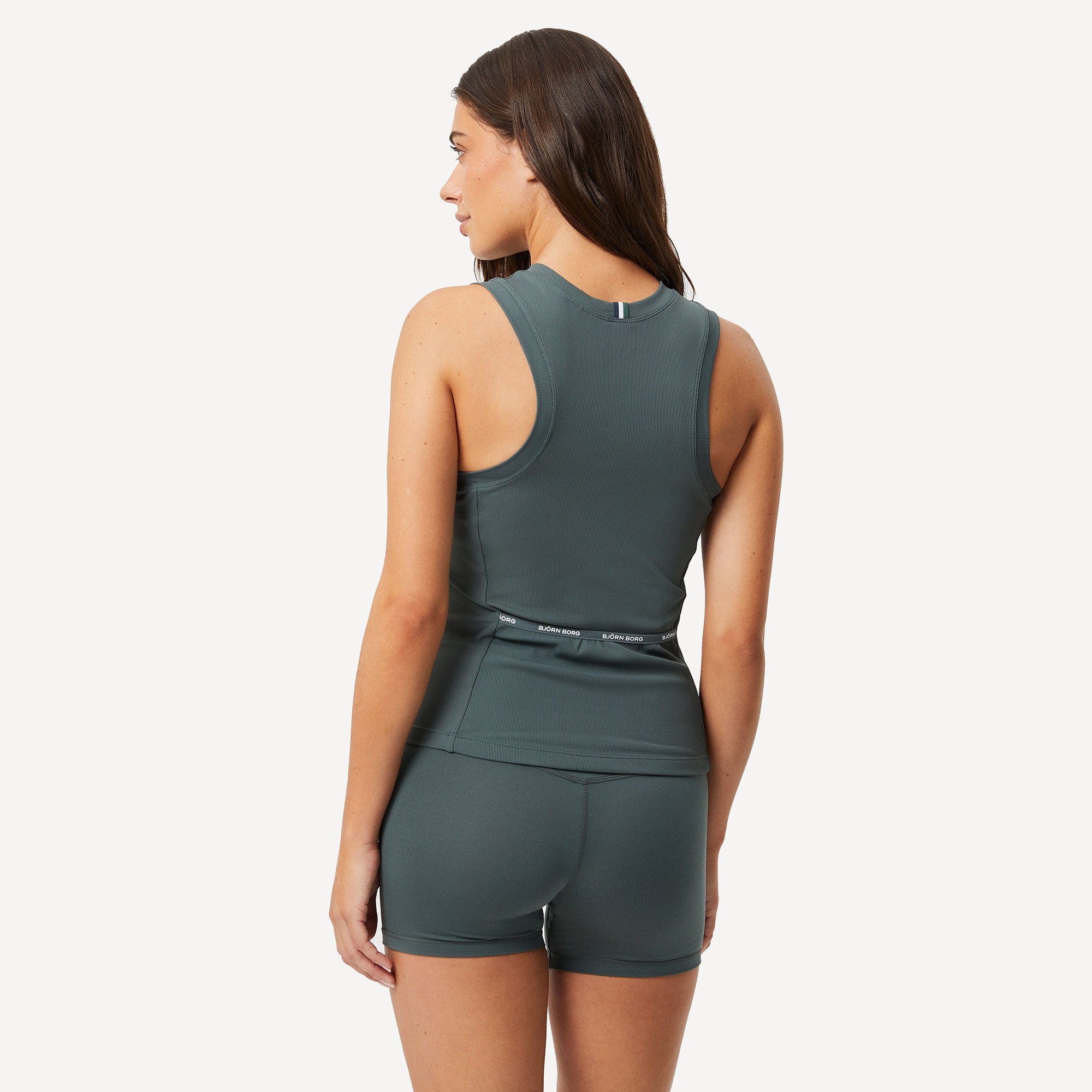 Björn Borg Ace Women's Rib Pocket Tennis Tank - Green (2)
