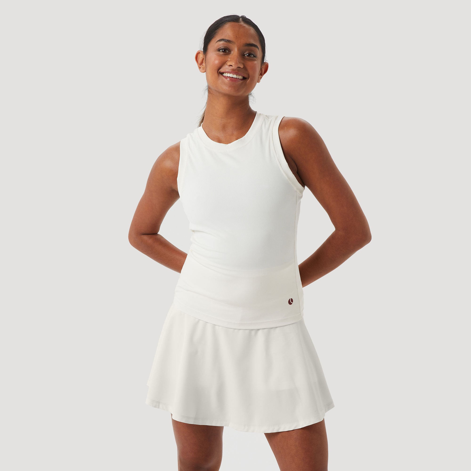 Björn Borg Ace Women's Rib Pocket Tennis Tank - White (1)