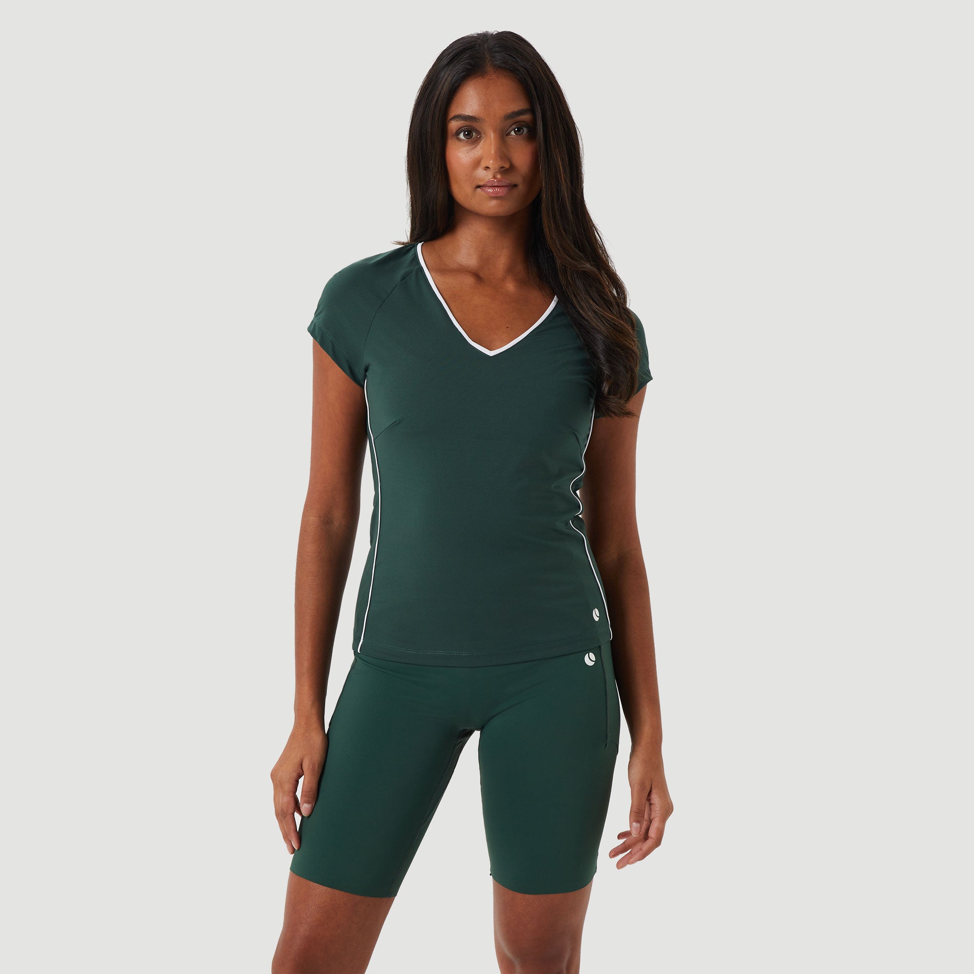 Björn Borg Ace Women's V Tennis Shirt - Green (1)