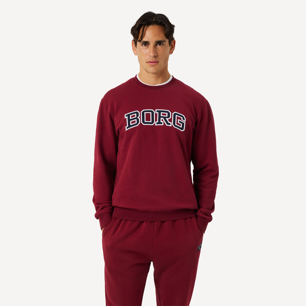 Björn Borg BORG Men's Classic Print Sweater - Red (1)