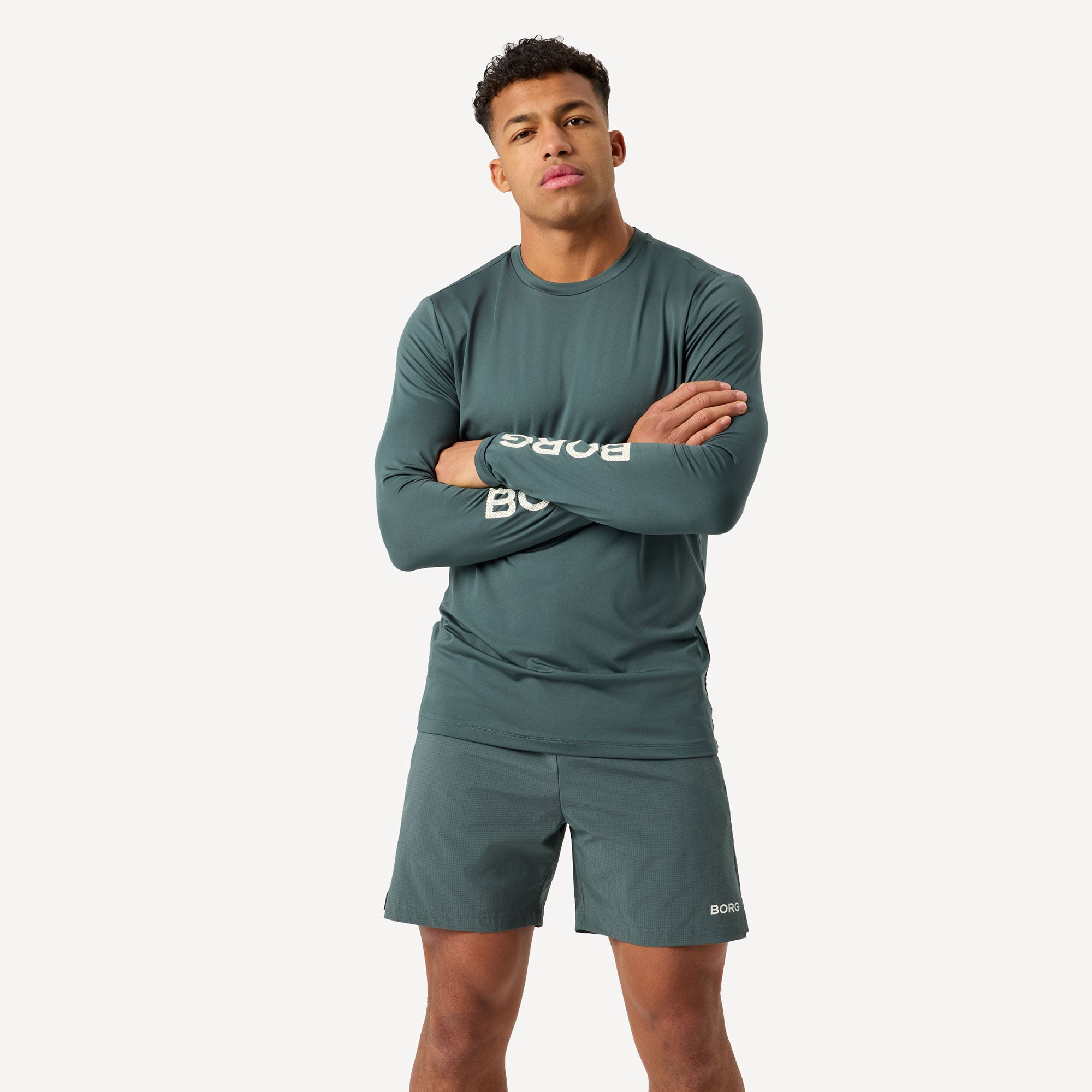 Björn Borg BORG Men's Long Sleeve Shirt - Green (1)