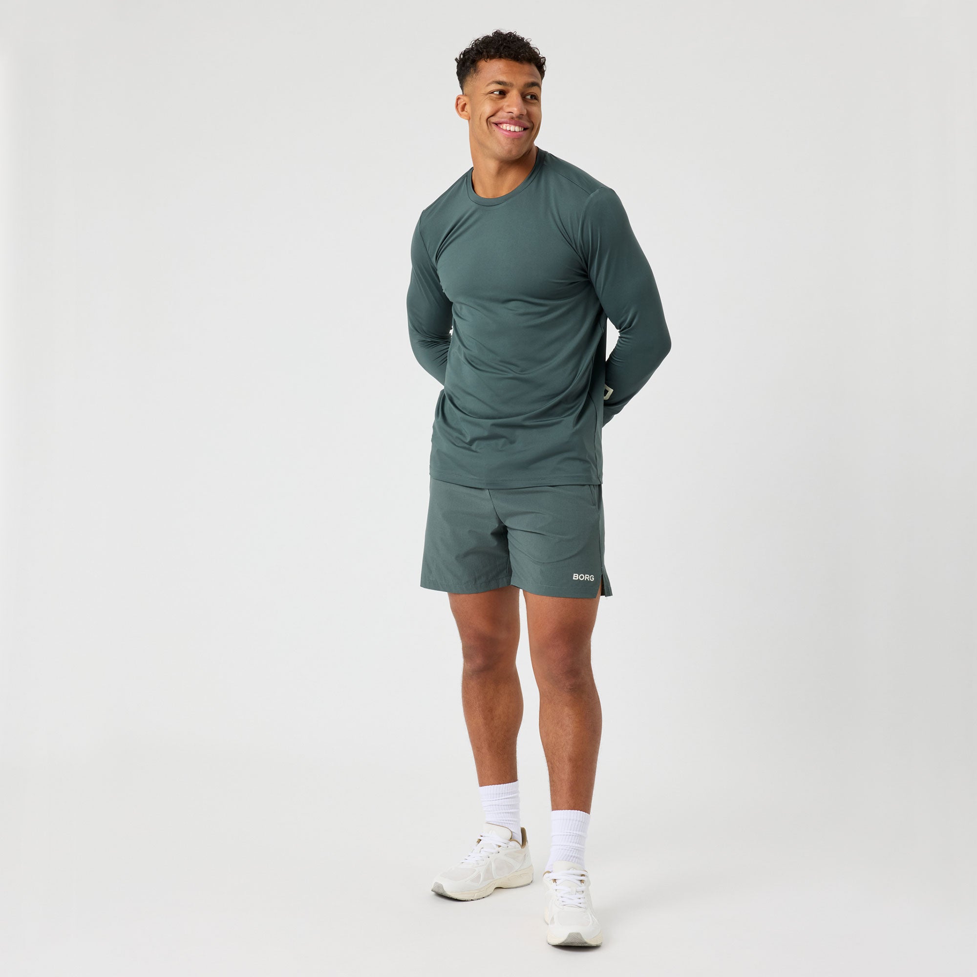 Björn Borg BORG Men's Long Sleeve Shirt - Green (3)