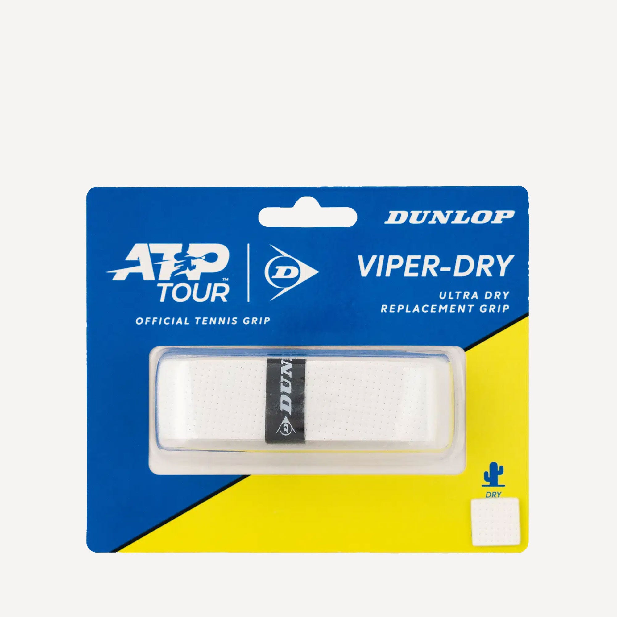 Dunlop Viper-Dry Tennis Replacement Grip - White (1)