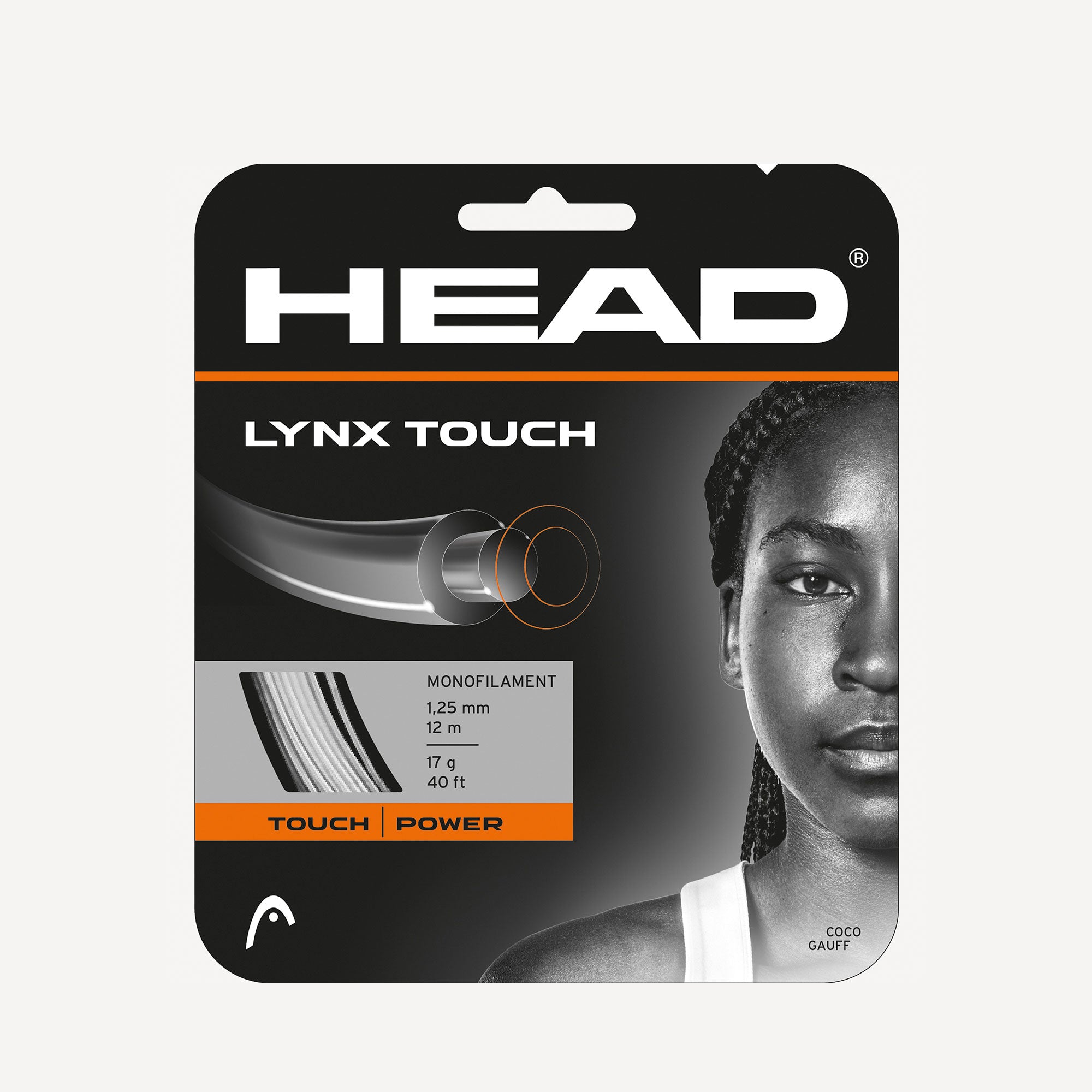 HEAD Lynx Touch Tennis String Set 12 m - Transparent Black (1)