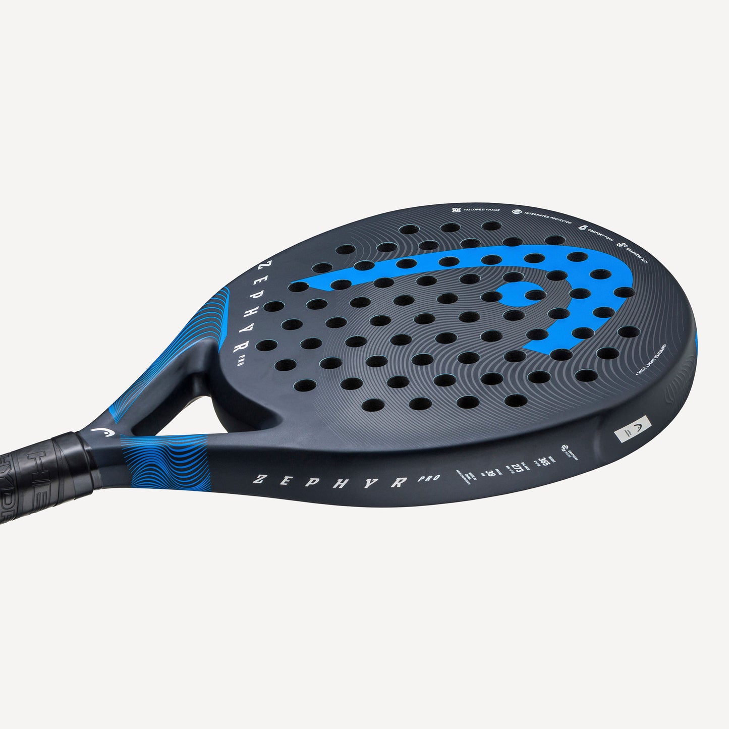 HEAD Zephyr PRO Padel Racket Black/Blue (3)