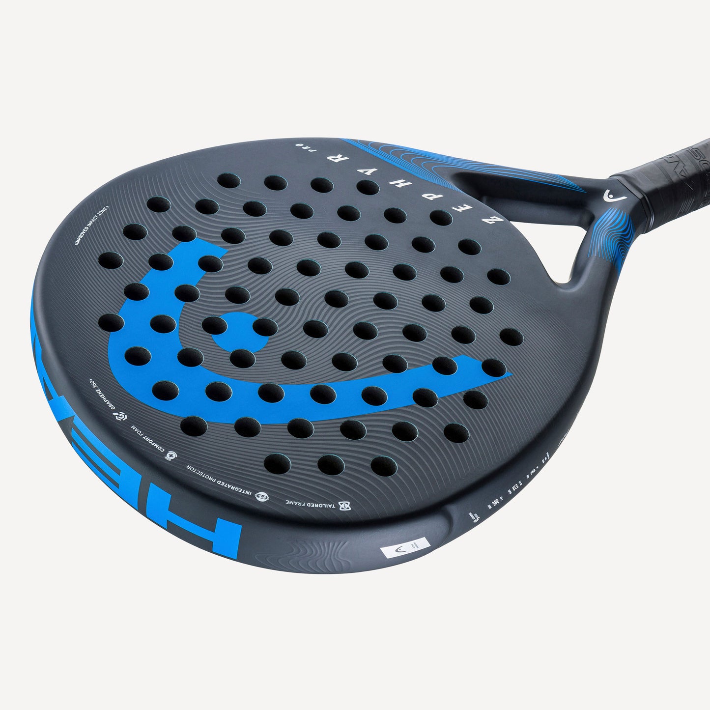 HEAD Zephyr PRO Padel Racket Black/Blue (4)