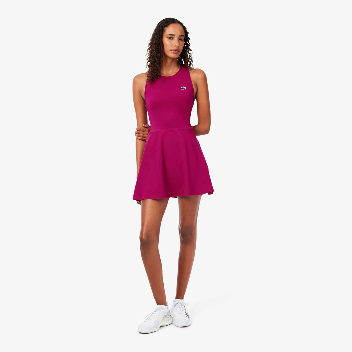 Lacoste Essentials Women's Ultra Dry Tennis Dress - Pink (1)