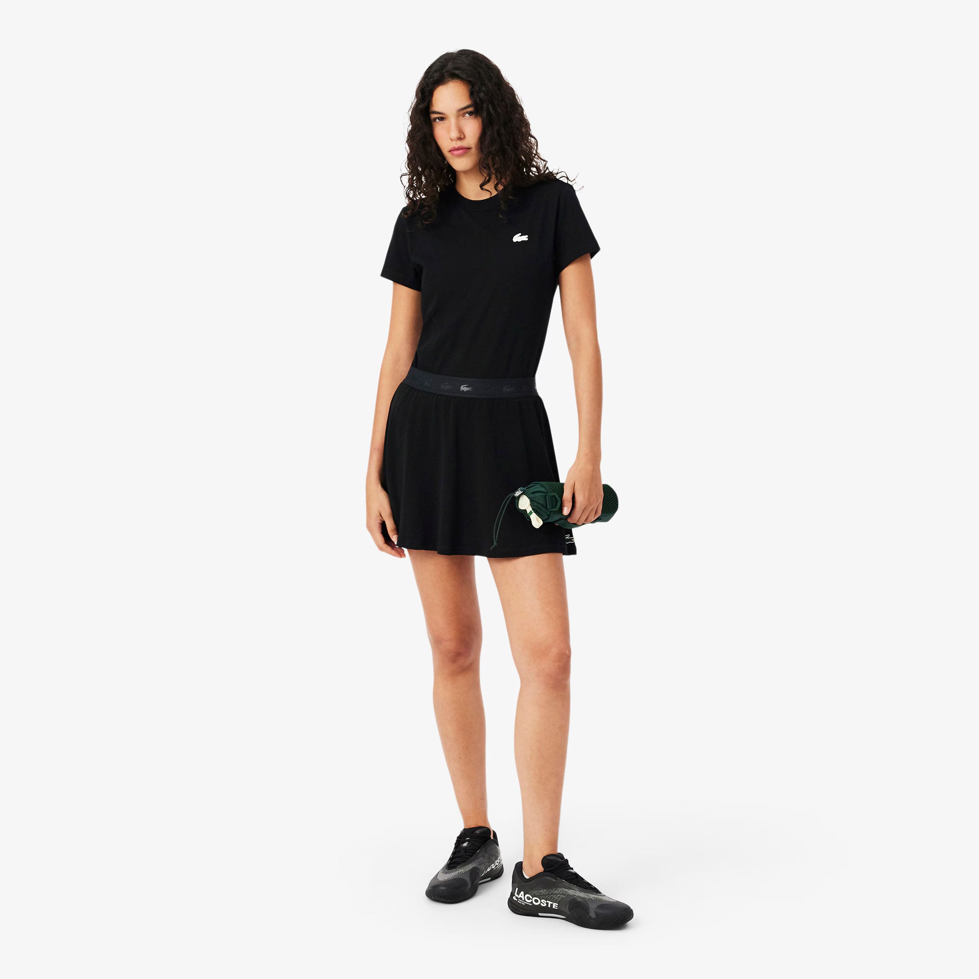 Lacoste Essentials Women's Ultra Dry Tennis Skirt - Black (1)