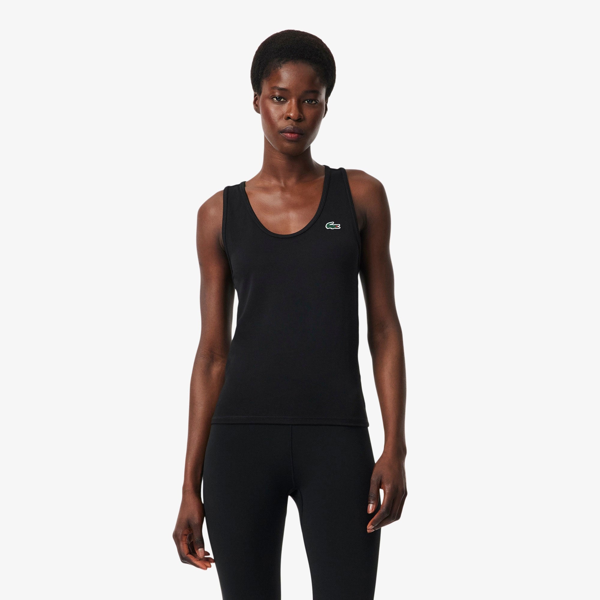 Lacoste Essentials Women's Ultra Dry Tennis Tank Top - Black (1)