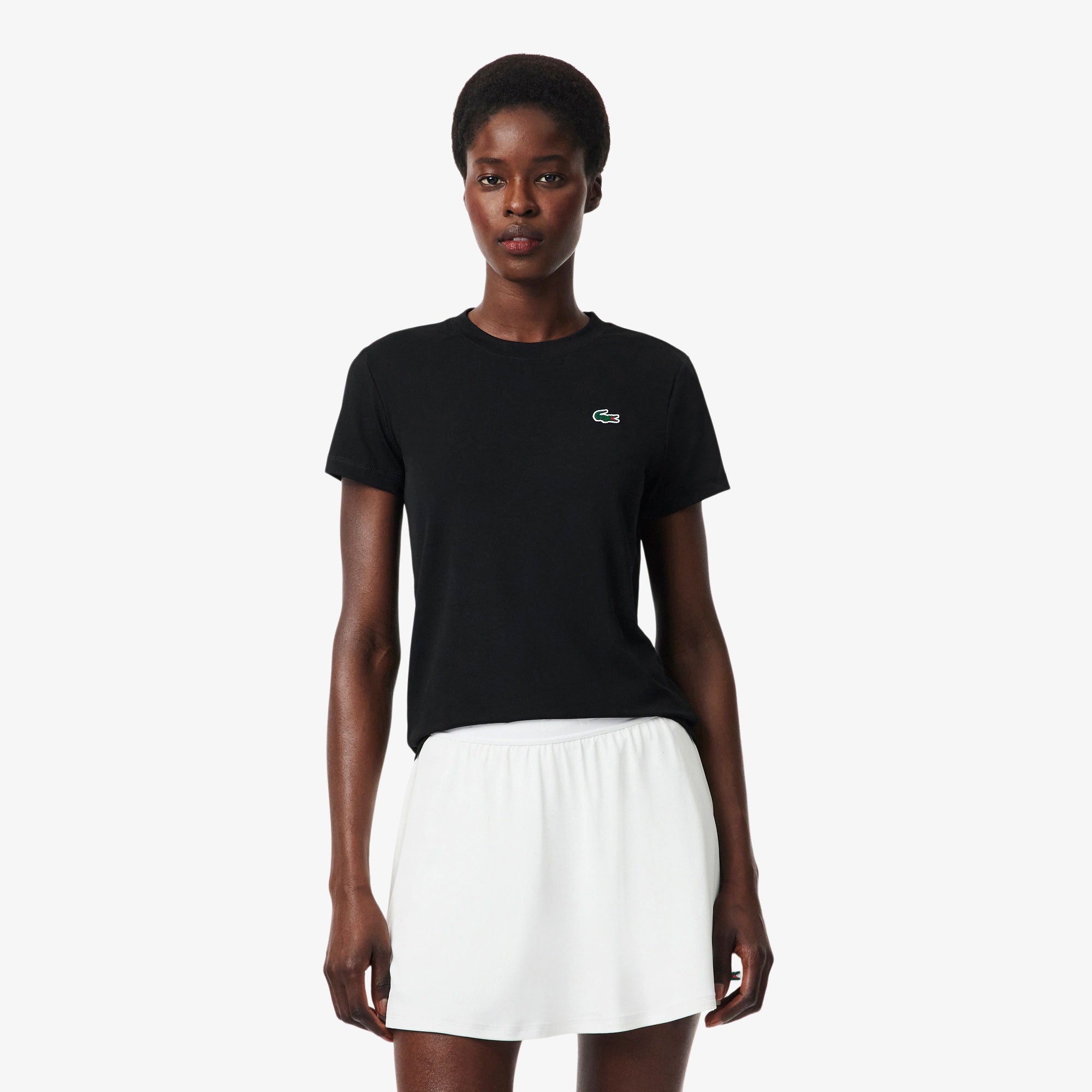 Lacoste Essentials Women's Ultra Dry Tennis Top - Black (1)