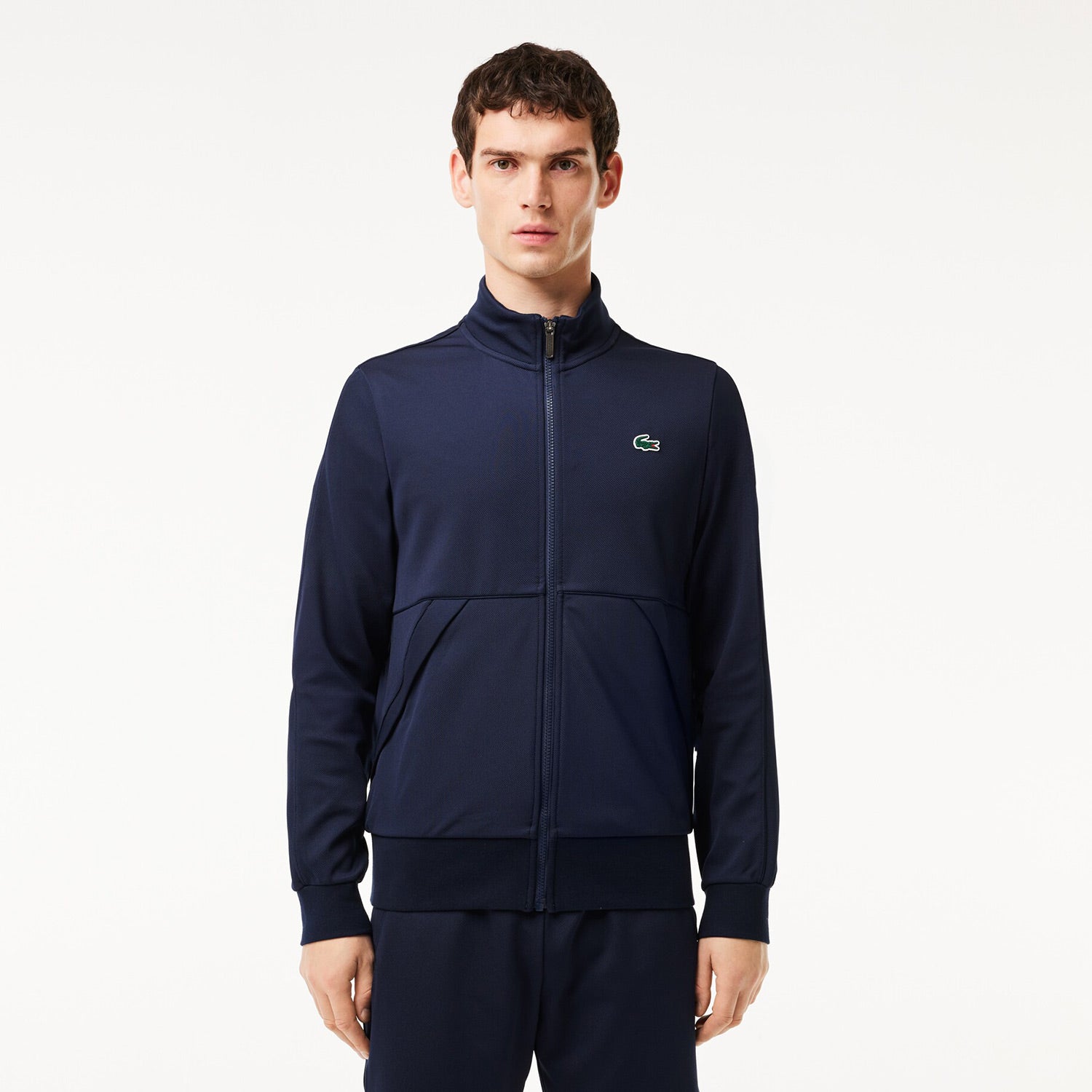 Lacoste Men's Full-Zip Tennis Jacket - Dark Blue | Tennis Only
