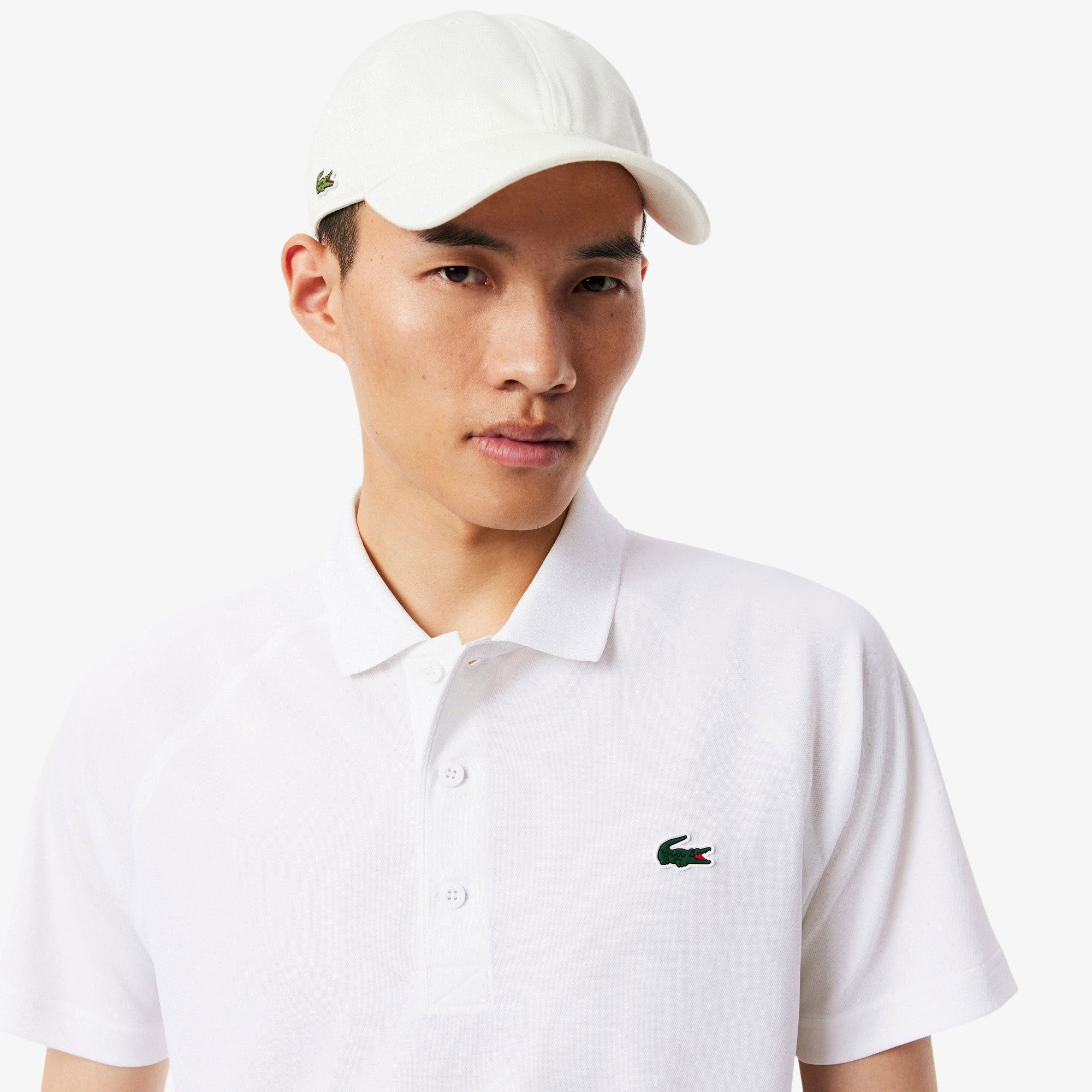 Lacoste Men's Ultra Dry Pique Tennis Polo - White (3)