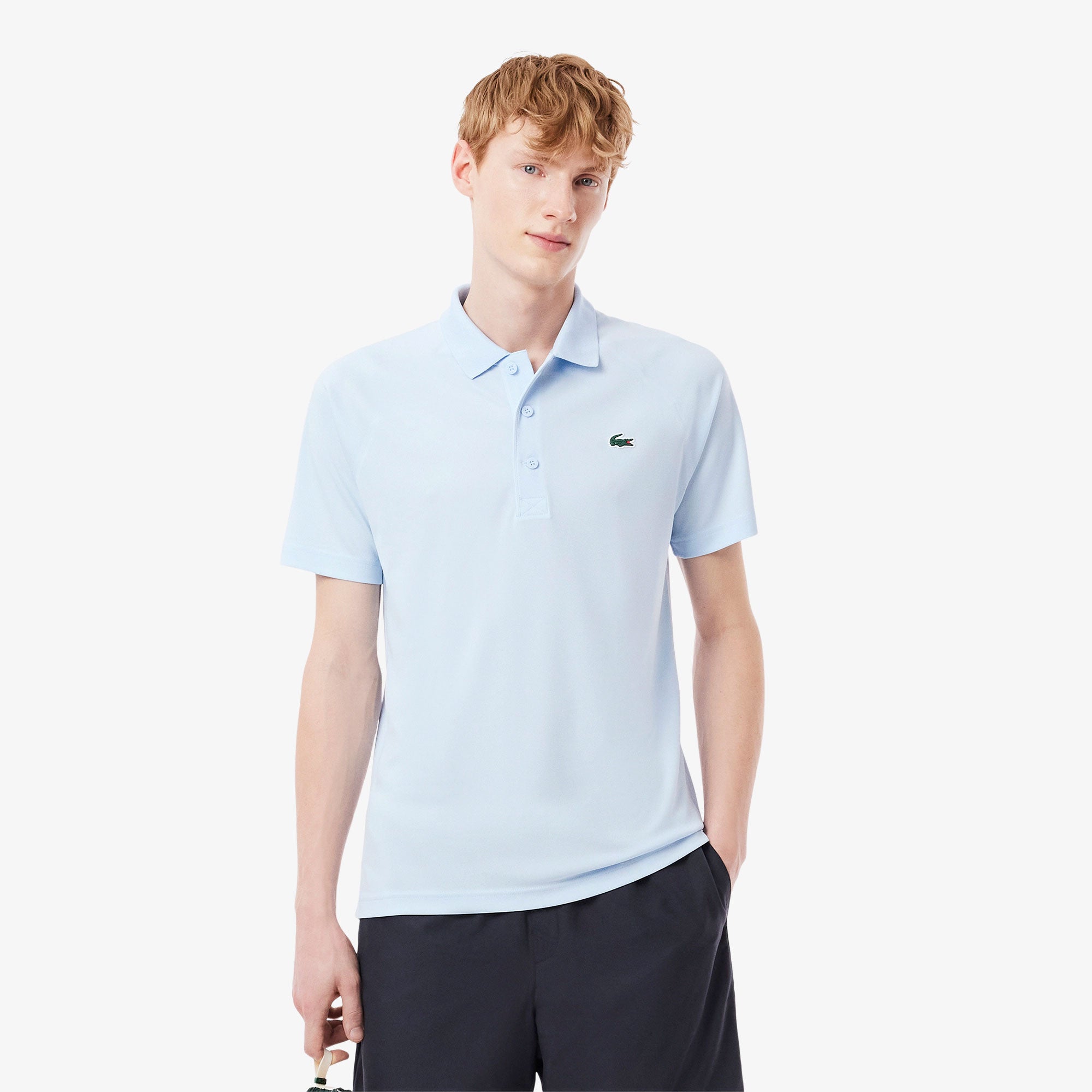 Lacoste Men's Ultra Dry Pique Tennis Polo - Blue (1)