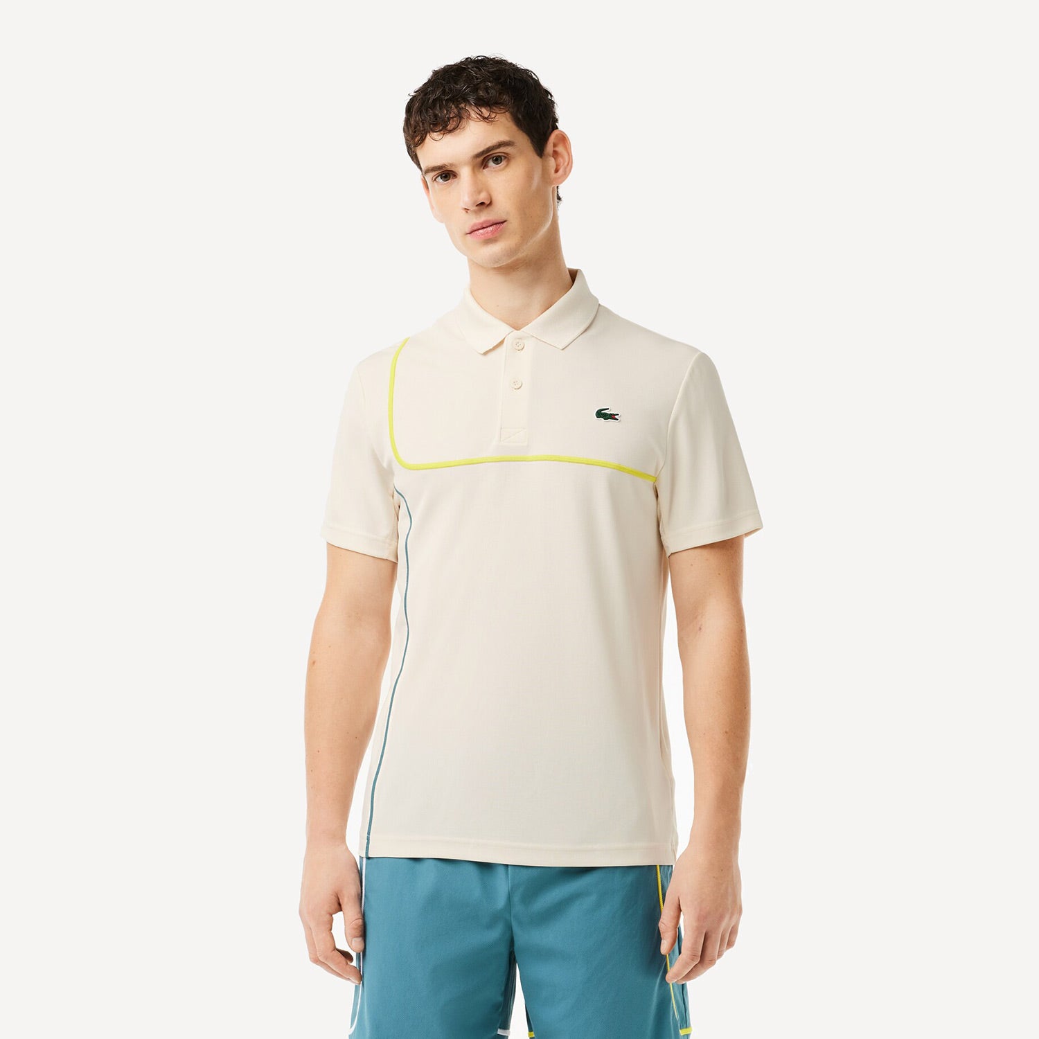 Lacoste Men's Ultra Dry Tennis Polo - Off-white | Tennis Only