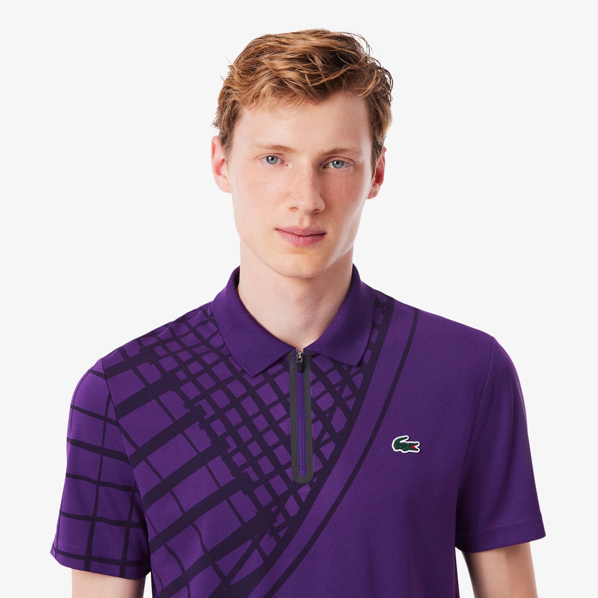 Lacoste Players Men's Ultra Dry Pique Tennis Polo - Purple (3)