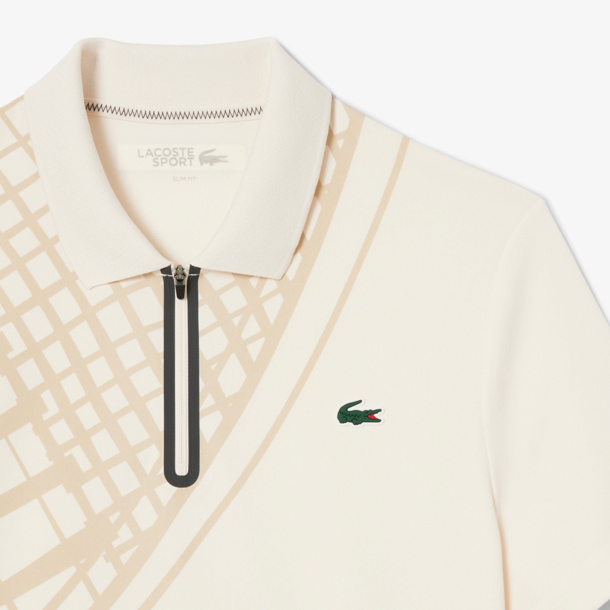 Lacoste Players Men's Ultra Dry Pique Tennis Polo - Off-white (6)