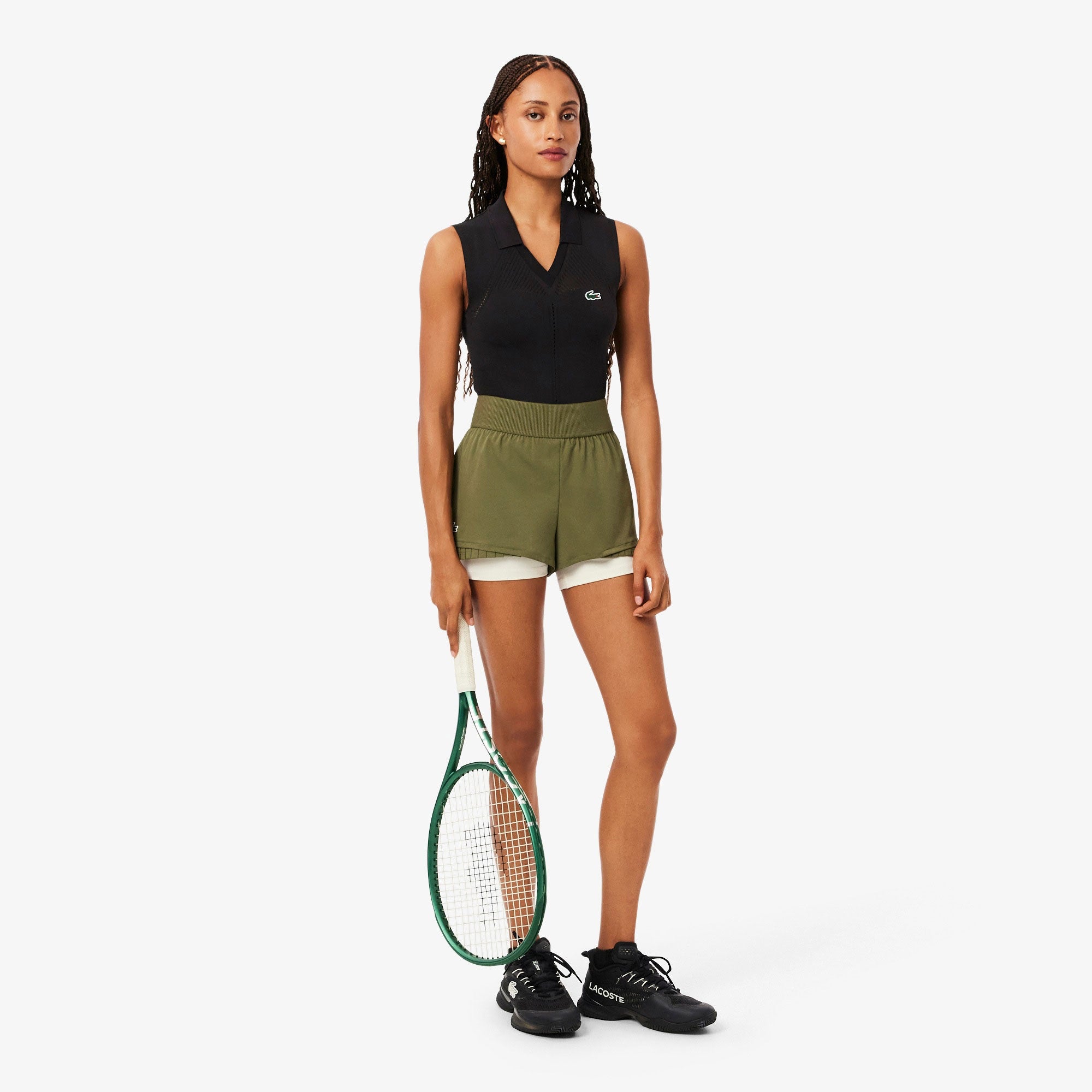 Lacoste Players Women's Ultra Dry Seamless Tennis Tank Top - Black (3)