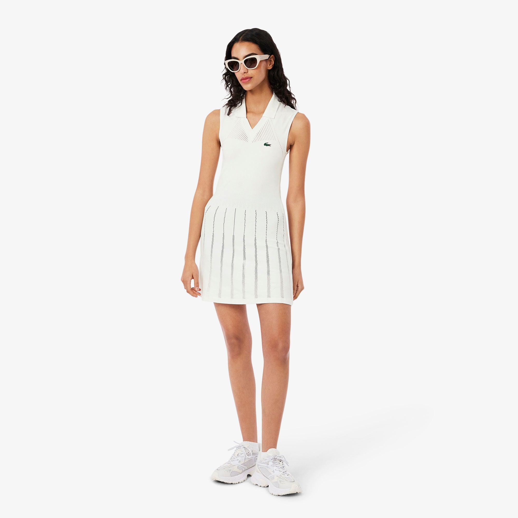 lacoste women dress Lacoste Players Women's Ultra Dry Tennis Dress - White
