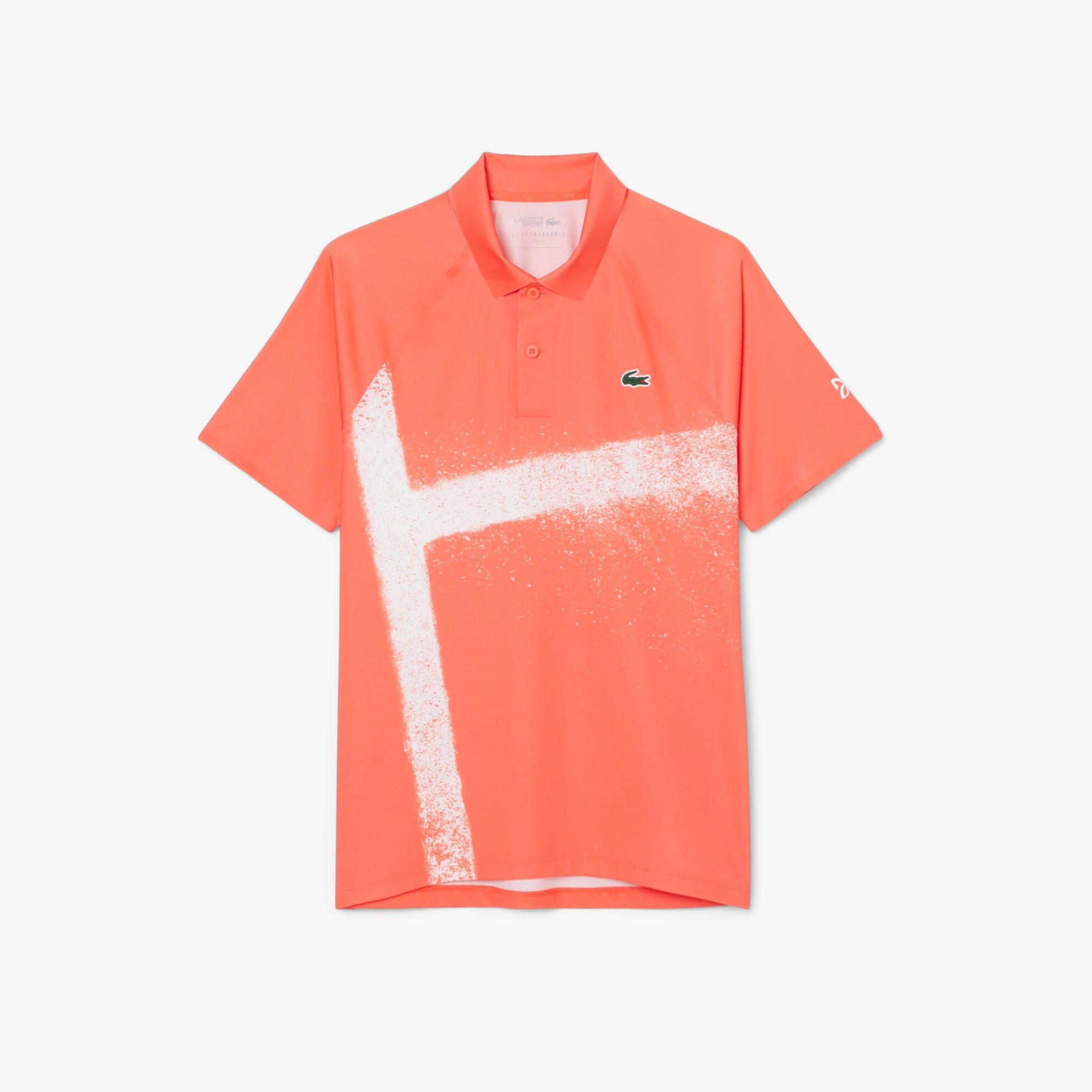 Lacoste x Novak Djokovic Men's On Court Ultra Dry Tennis Polo - Orange (3)