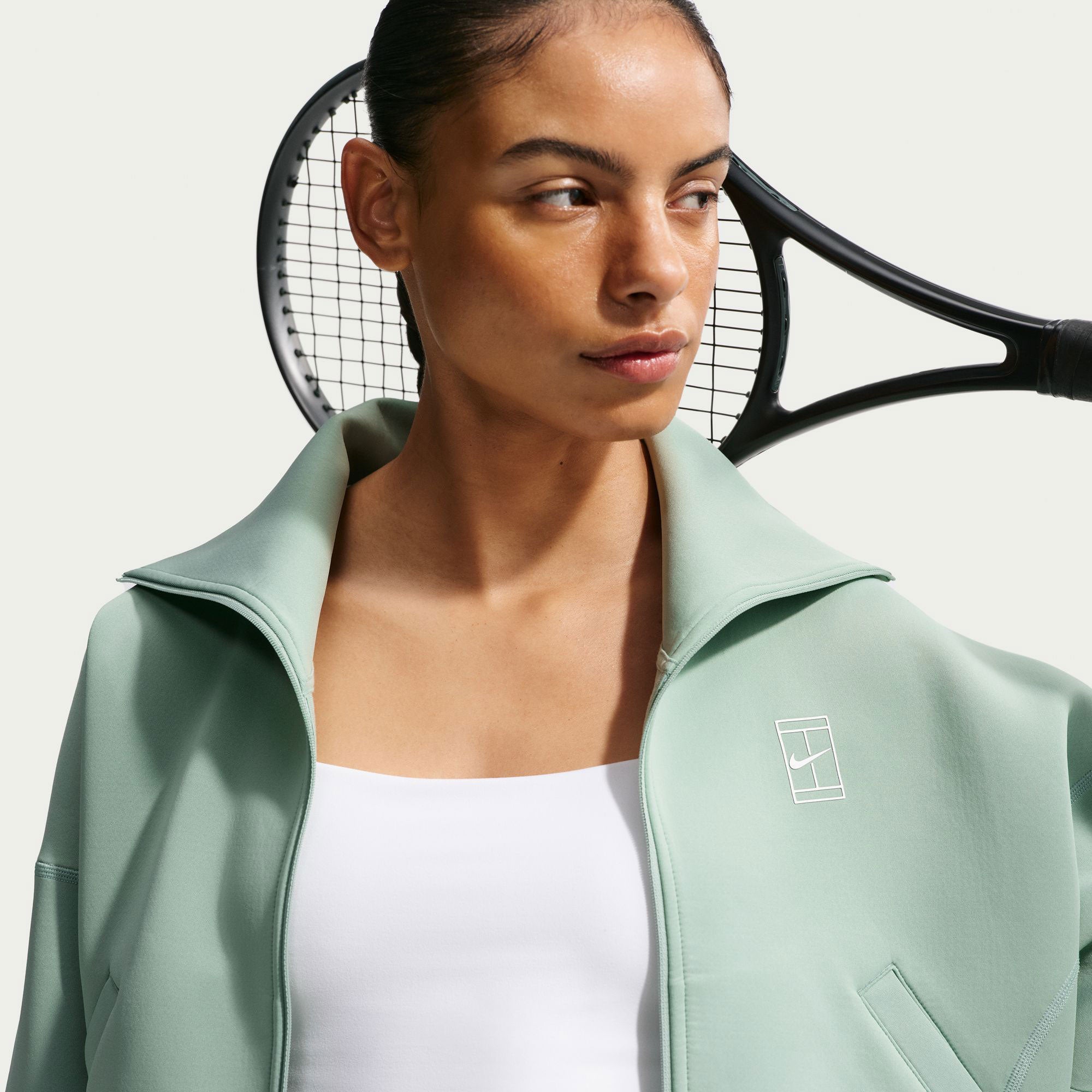 Nike Advantage Women's Dri-FIT Full-Zip Tennis Jacket - Green (3)