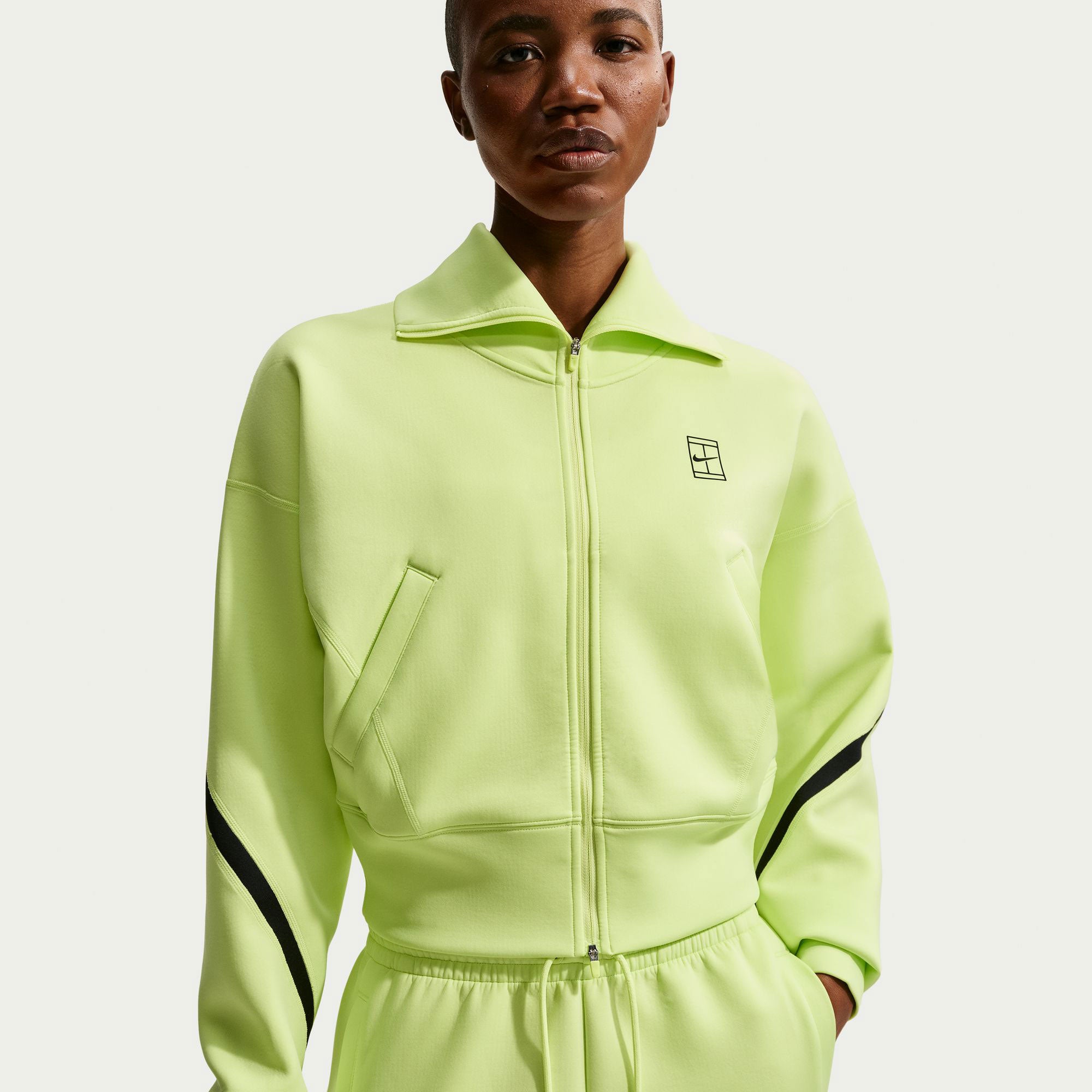 Nike Advantage Women's Dri-FIT Full-Zip Tennis Jacket - Yellow (1)