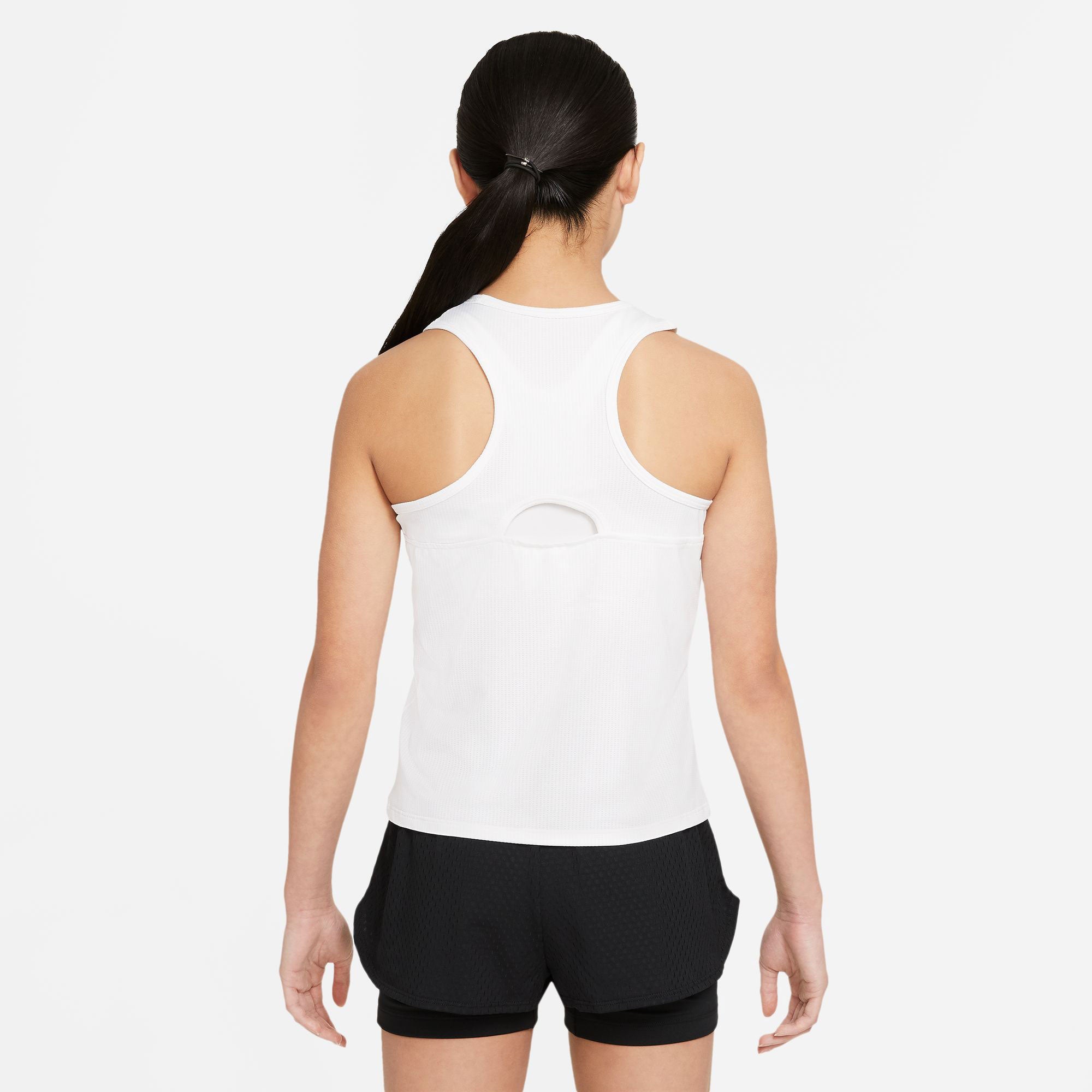 NikeCourt Victory Girls' Dri-FIT Tennis Tank - White (2)